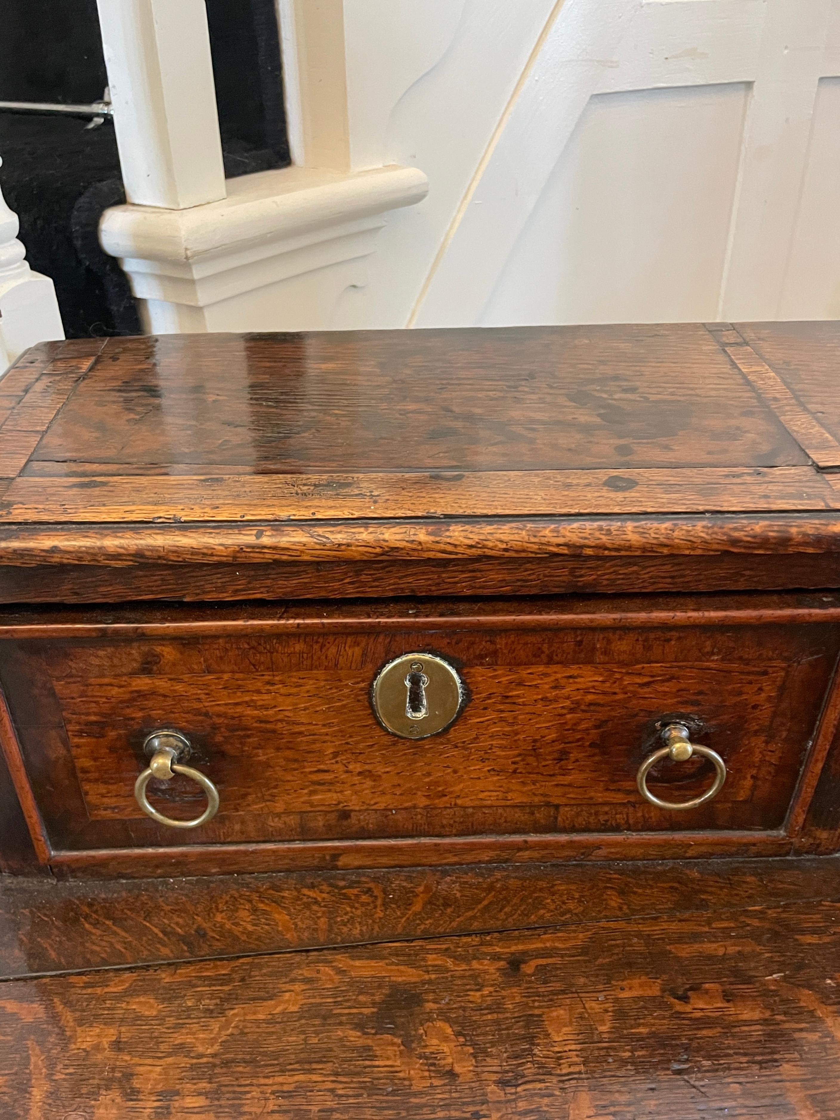 Rare Large Early 18th Century Antique Quality Oak Dresser Base 7