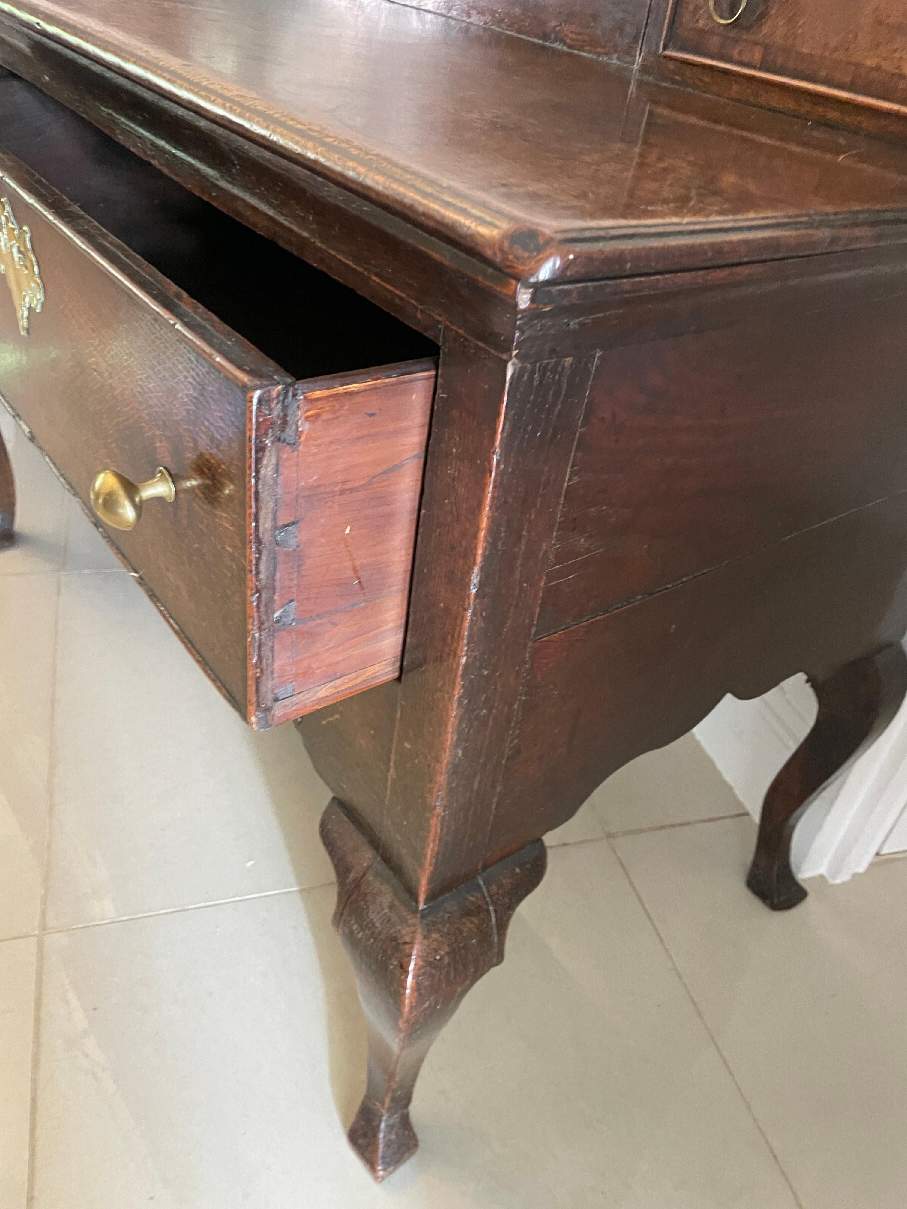 Rare Large Early 18th Century Antique Quality Oak Dresser Base 8
