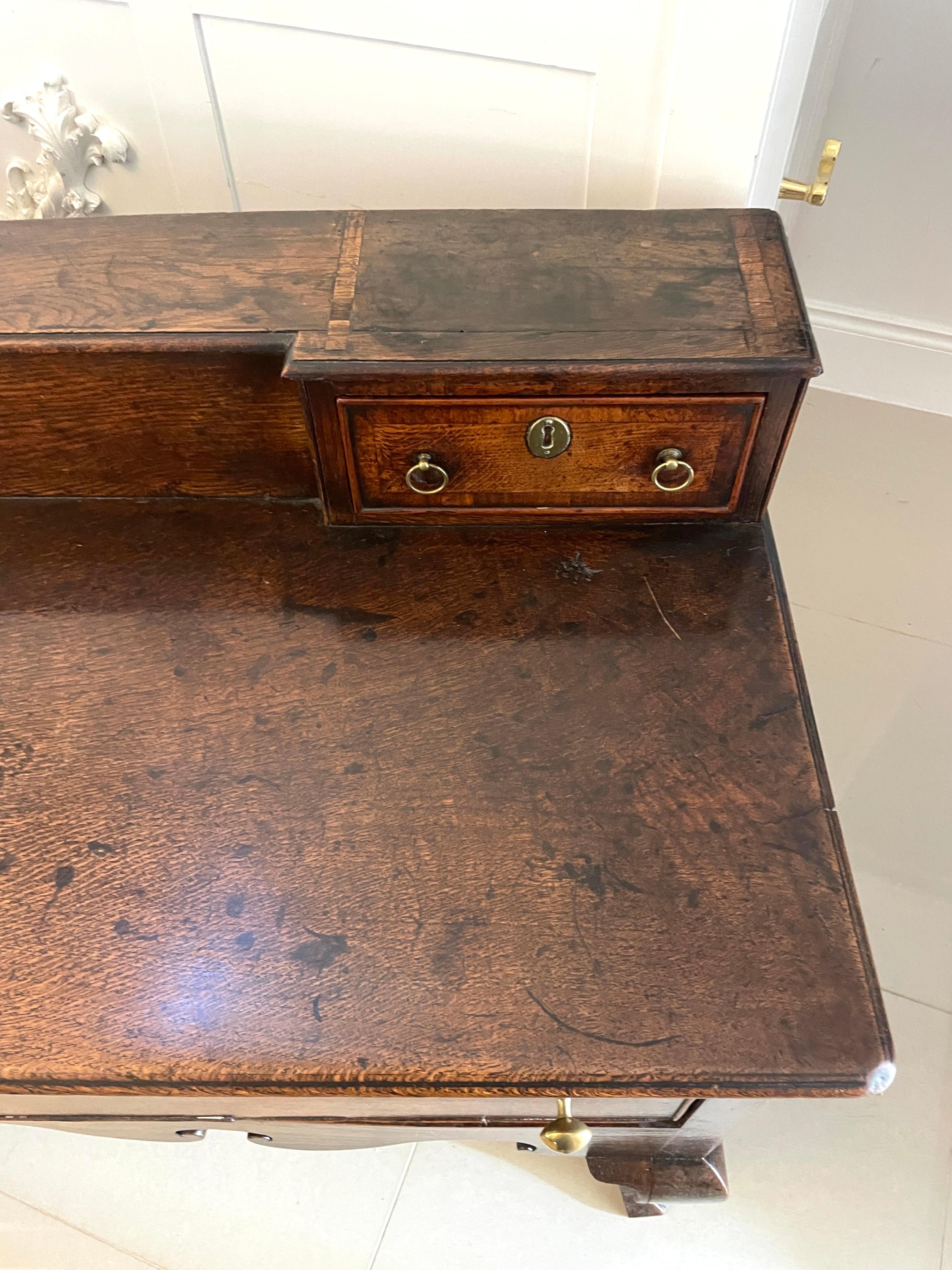 Rare Large Early 18th Century Antique Quality Oak Dresser Base 9