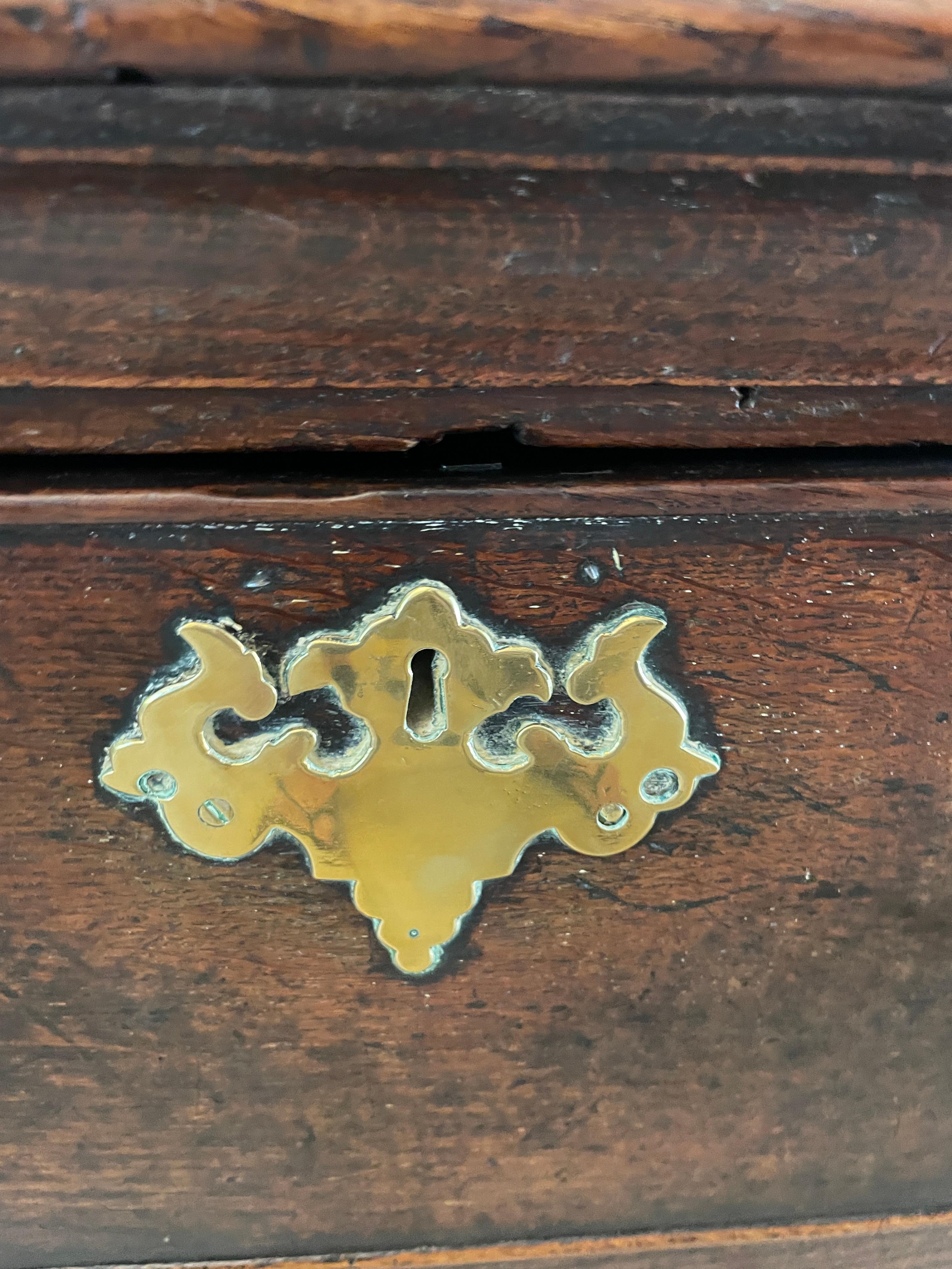 Rare Large Early 18th Century Antique Quality Oak Dresser Base 3