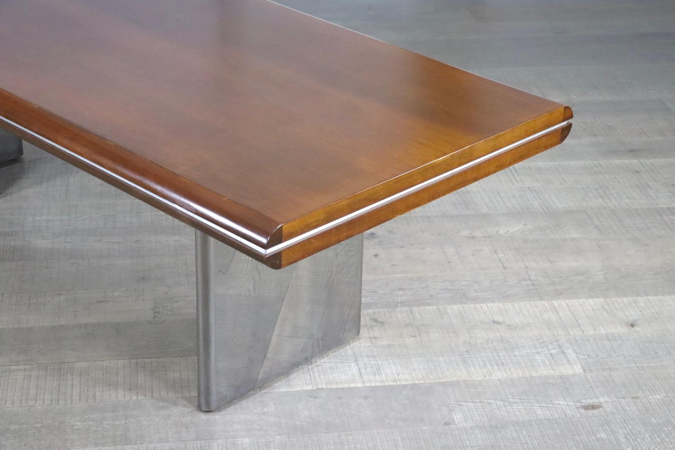 Rare Large Executive Desk By Hans Von Klier For Skipper, Italy 1970s For Sale 7