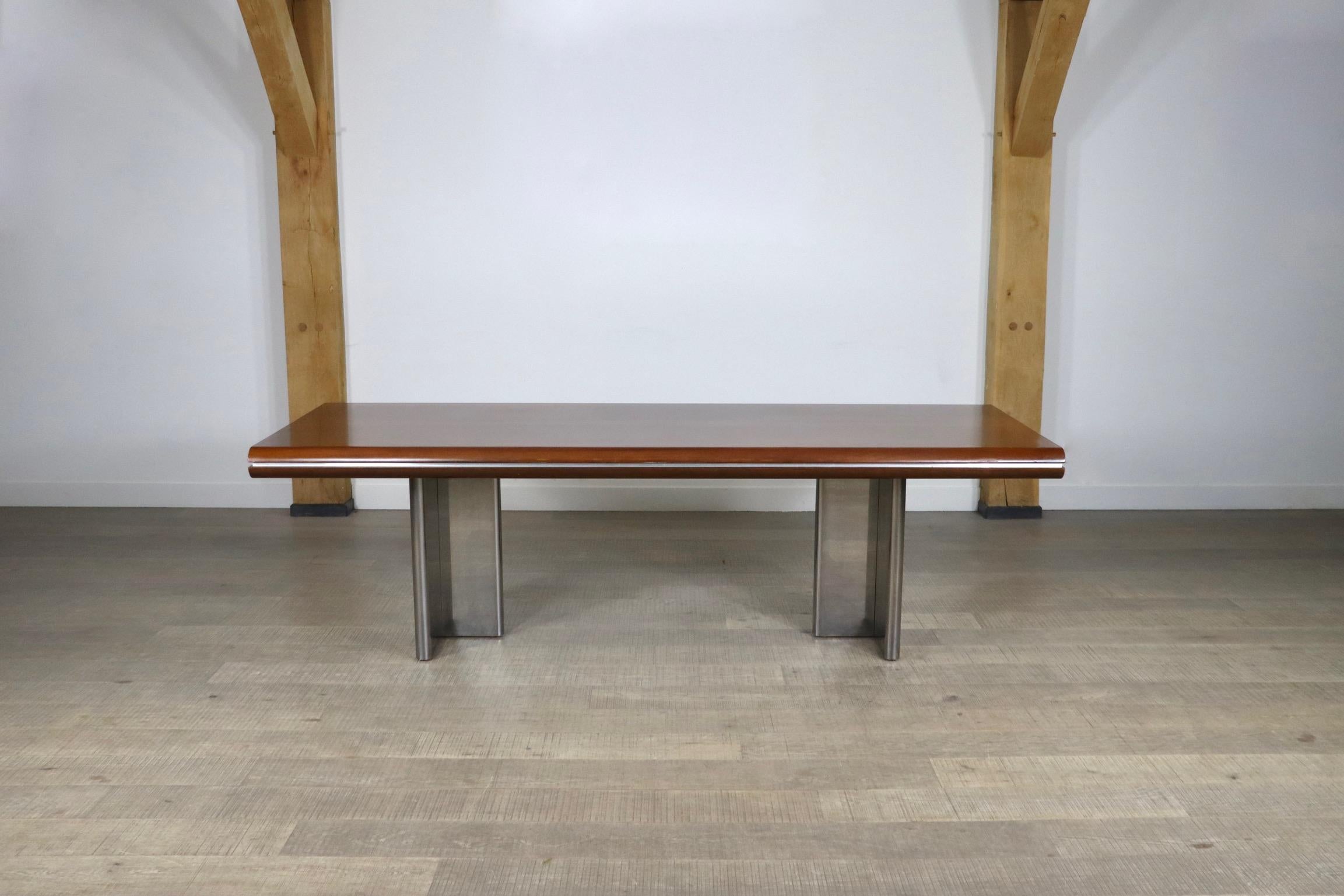 Mid-20th Century Rare Large Executive Desk By Hans Von Klier For Skipper, Italy 1970s For Sale