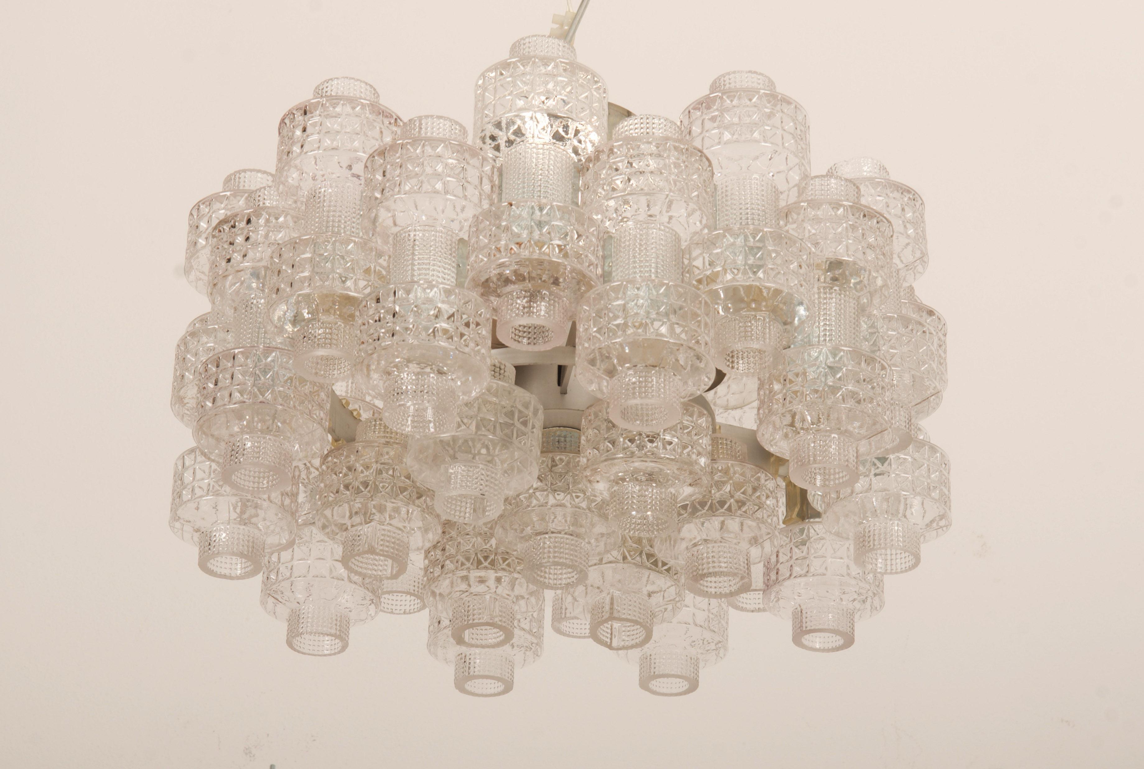 Scandinavo moderno Raro lampadario di grandi dimensioni 