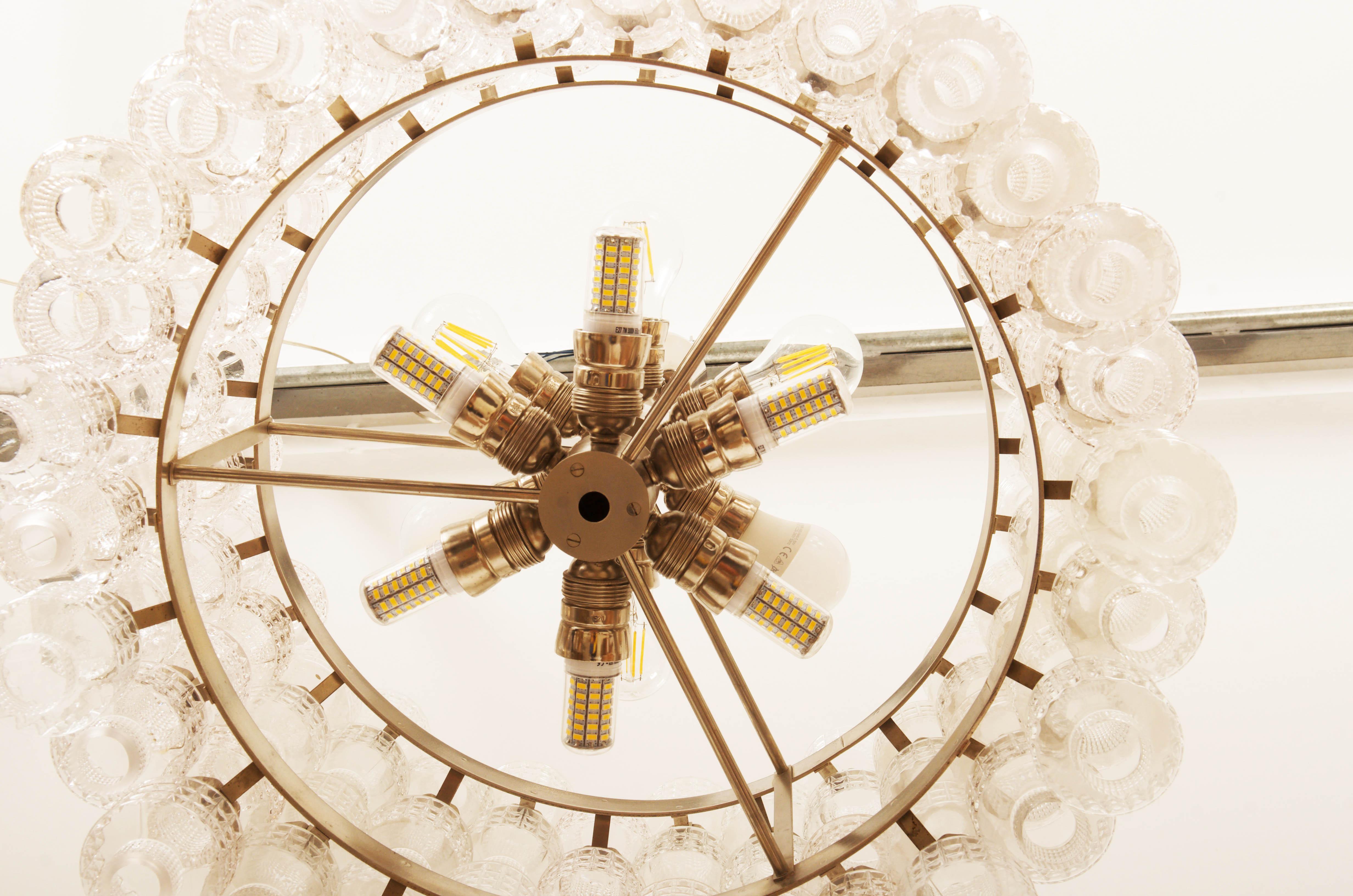Ottone Raro lampadario di grandi dimensioni 