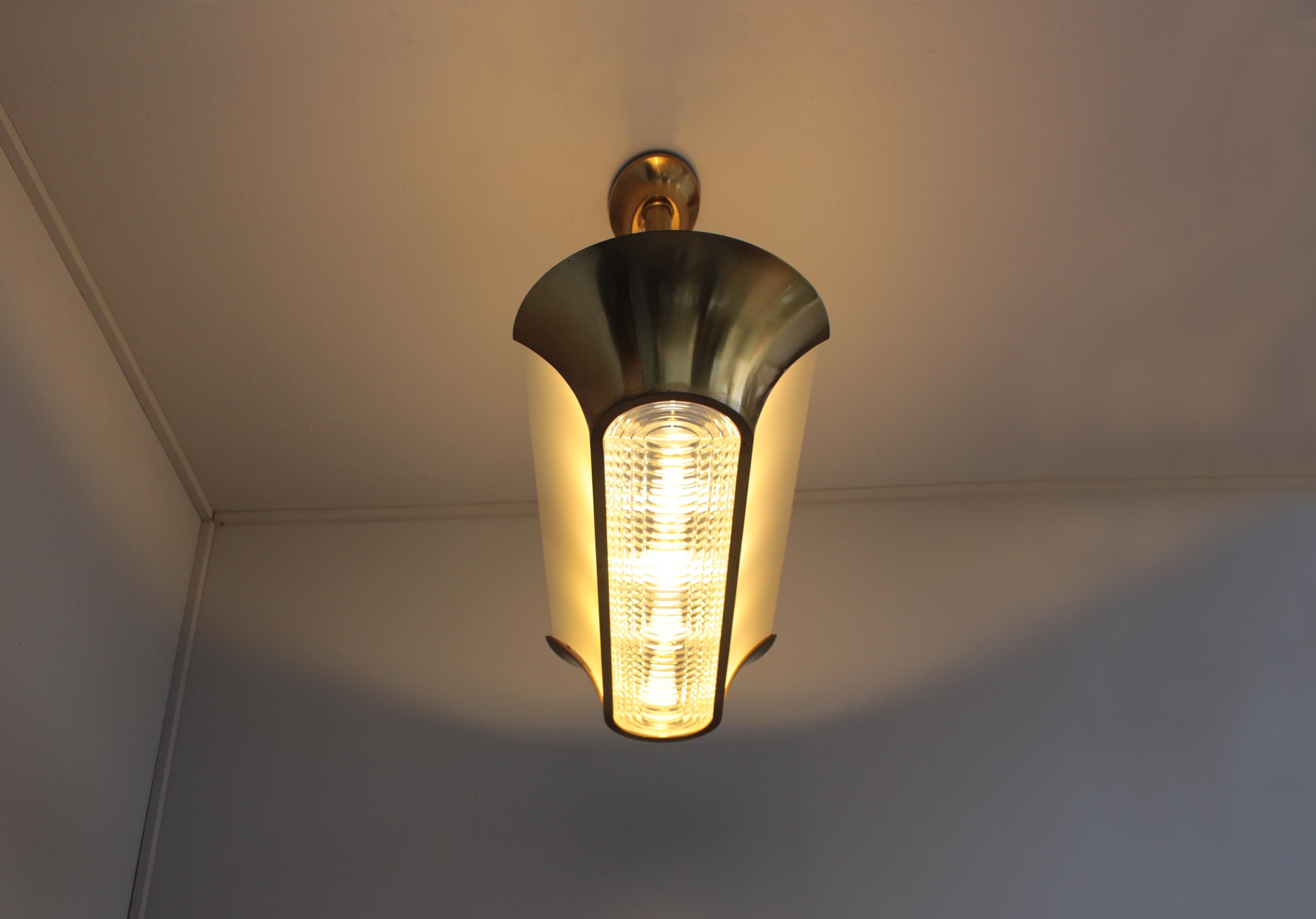 Rare Large French Art Deco Chandelier by Jean Perzel For Sale 5