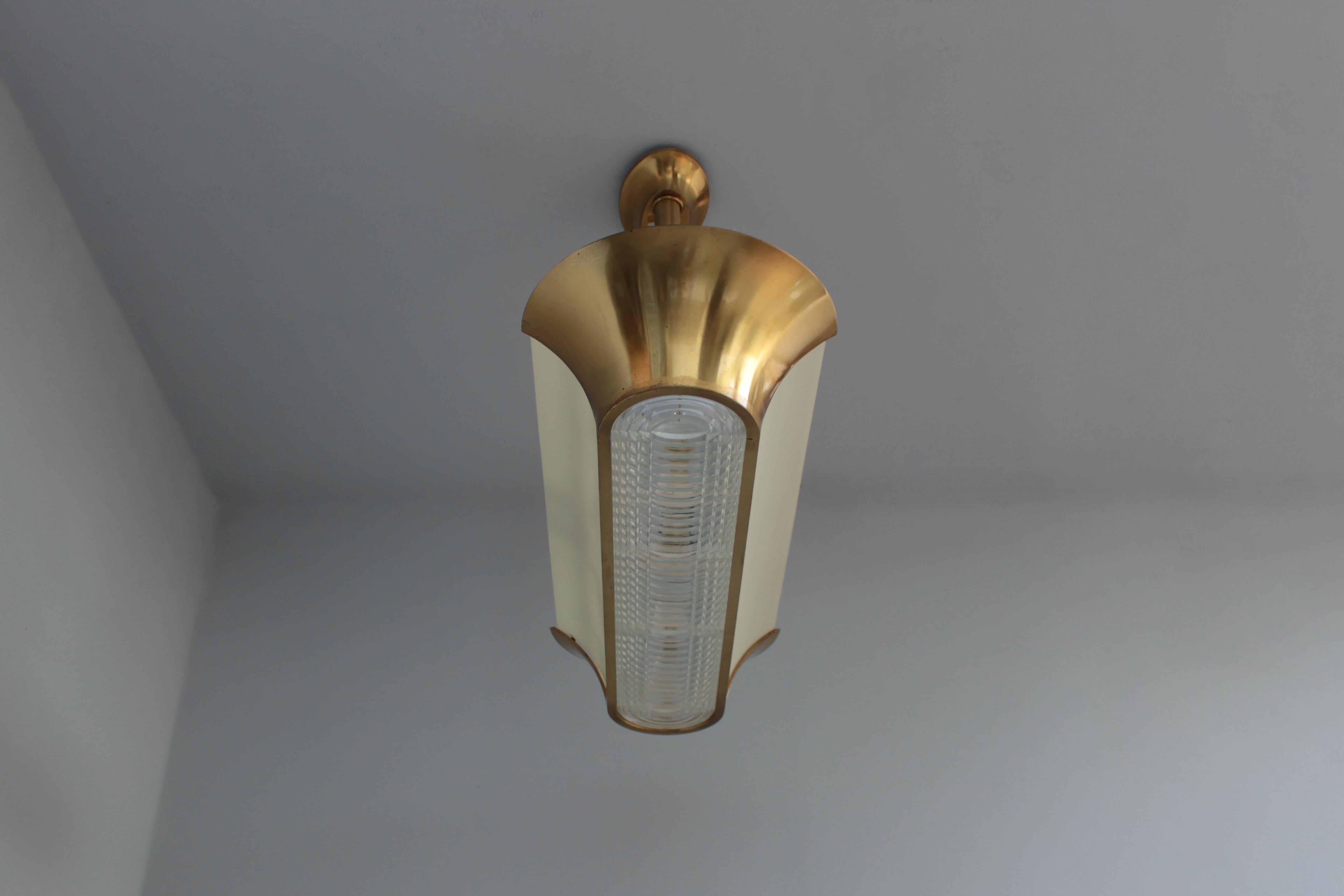 Rare Large French Art Deco Chandelier by Jean Perzel For Sale 6