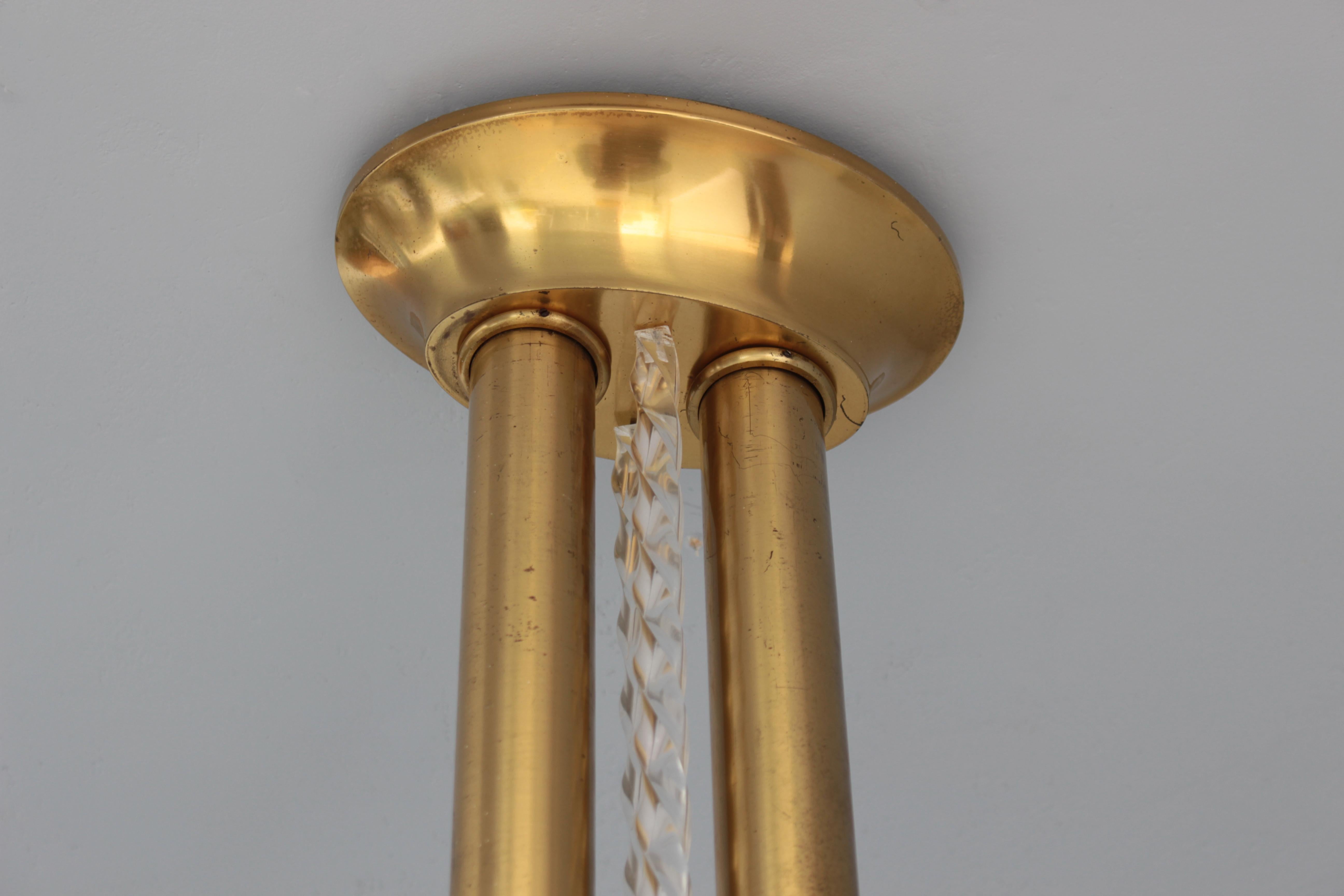 Rare Large French Art Deco Chandelier by Jean Perzel For Sale 10