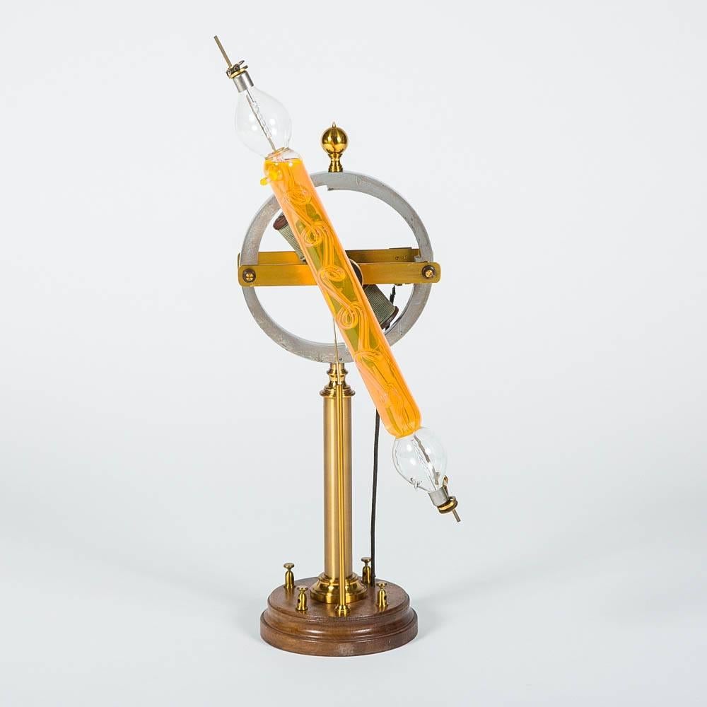 Rare Large Geissler Tube with a Rotating Electric Motor, circa 1900 1