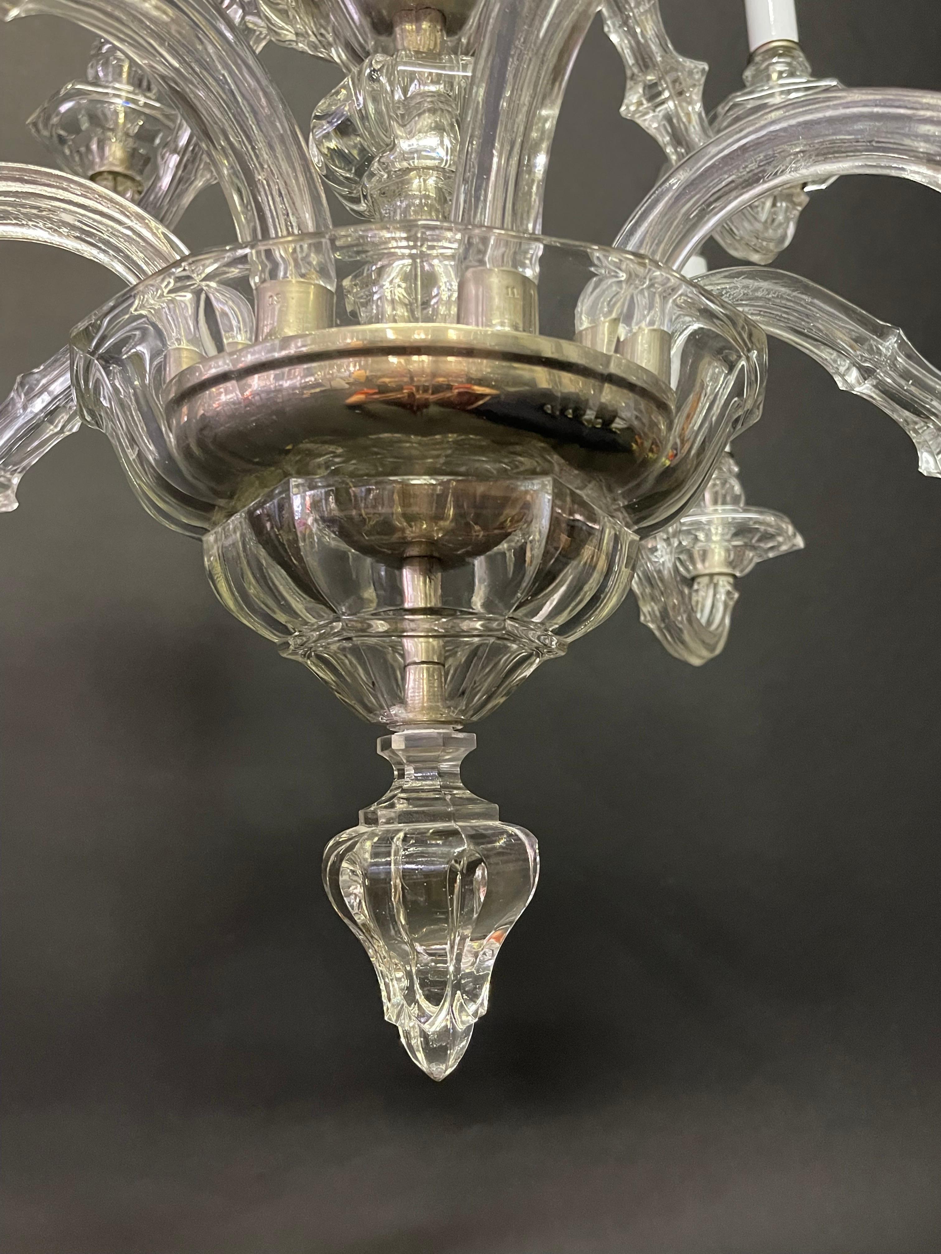 Rare Large Crystal Chandelier by J. & L. Lobmeyr, Vienna, Late 19th Century For Sale 2