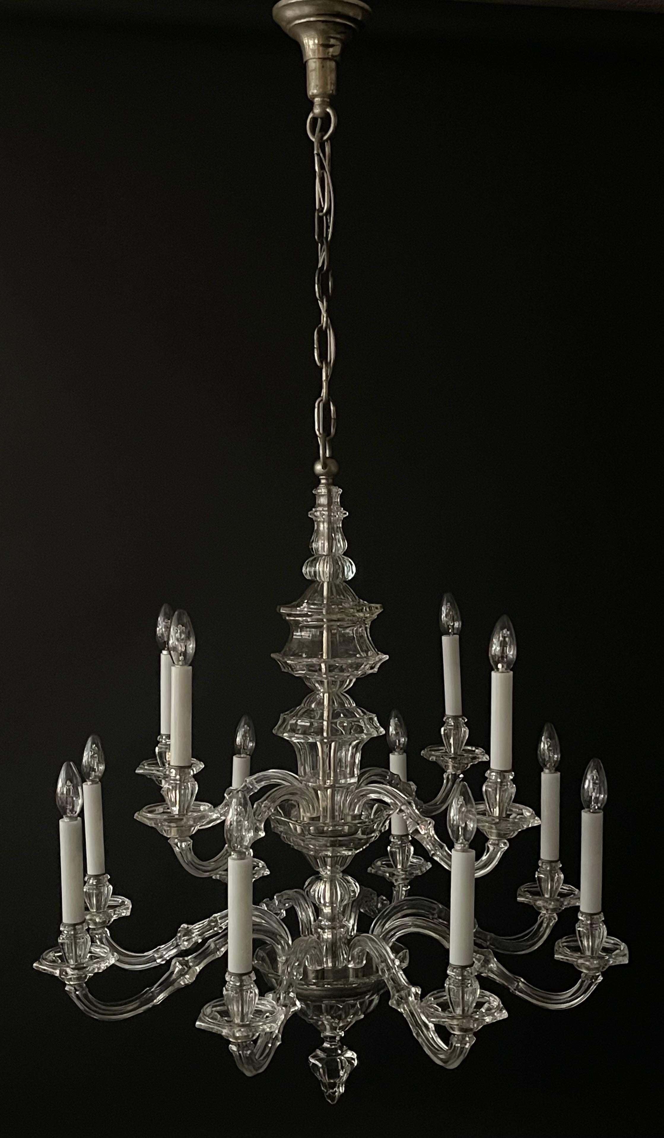 Rare Large Crystal Chandelier by J. & L. Lobmeyr, Vienna, Late 19th Century For Sale 4