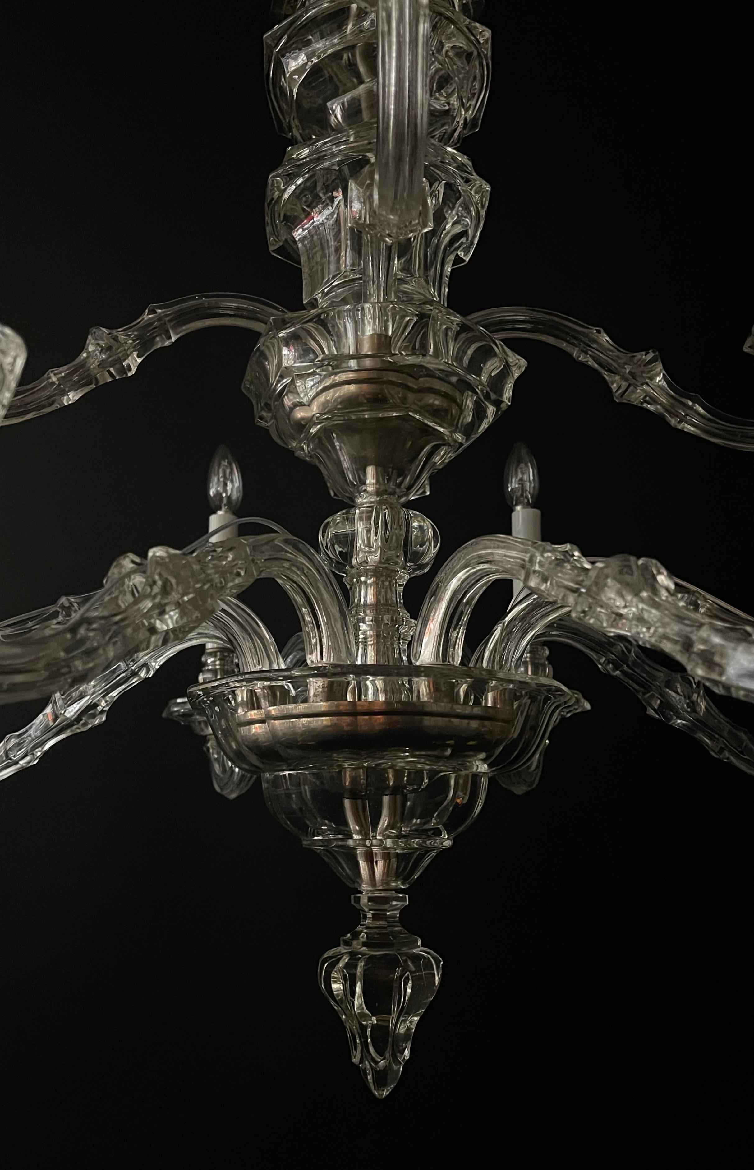 Rare Large Crystal Chandelier by J. & L. Lobmeyr, Vienna, Late 19th Century For Sale 5