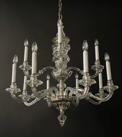 Rare Large Crystal Chandelier by J. & L. Lobmeyr, Vienna, Late 19th Century