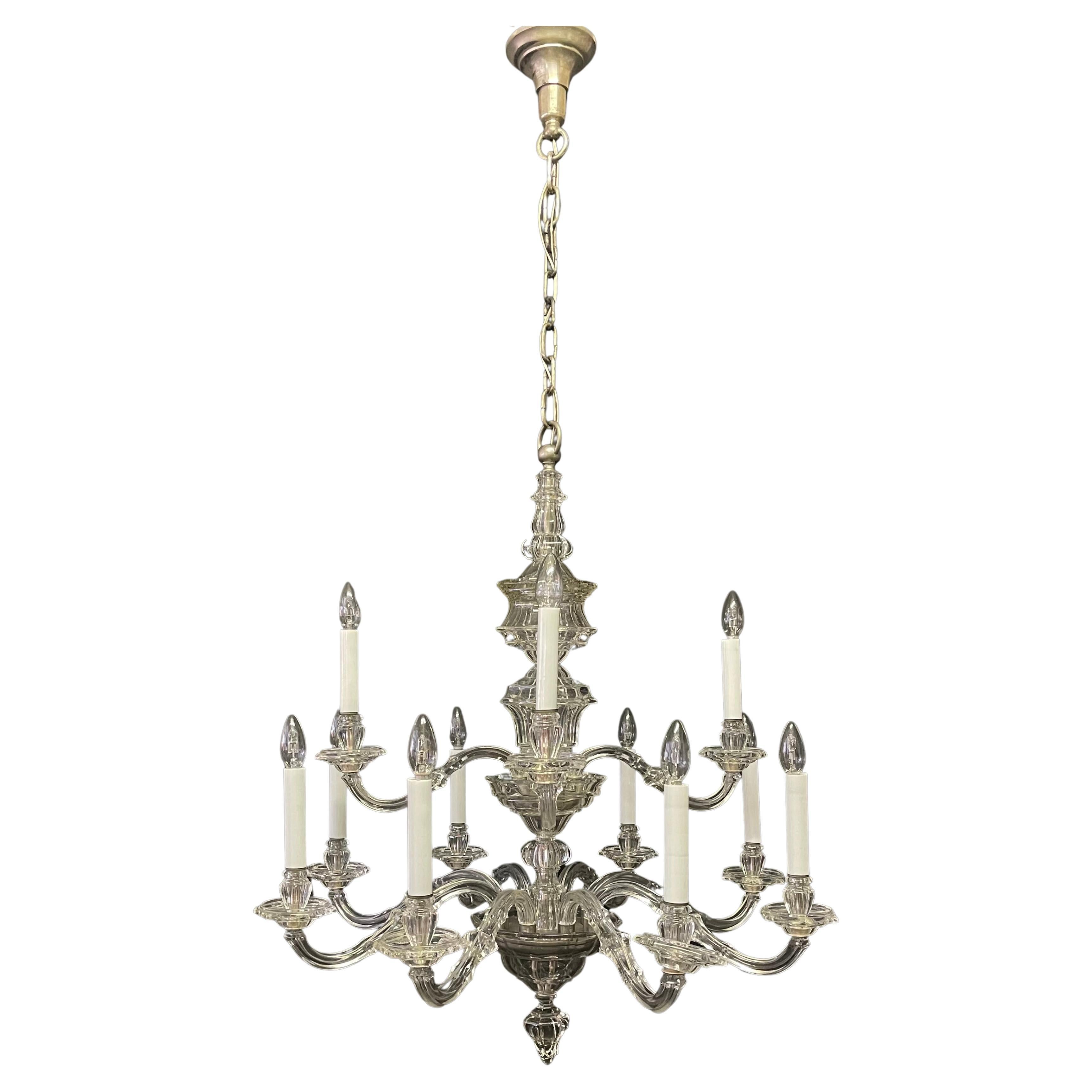 Raro lampadario di cristallo di J. & L. Lobmeyr, Vienna, fine XIX secolo in vendita 11
