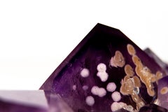 Rare Large Grape Jelly Amethyst Druzy Cluster with Cristobalite Inclusions
