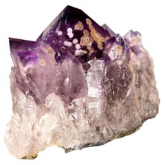 Rare Large Grape Jelly Amethyst Druzy Cluster with Cristobalite Inclusions