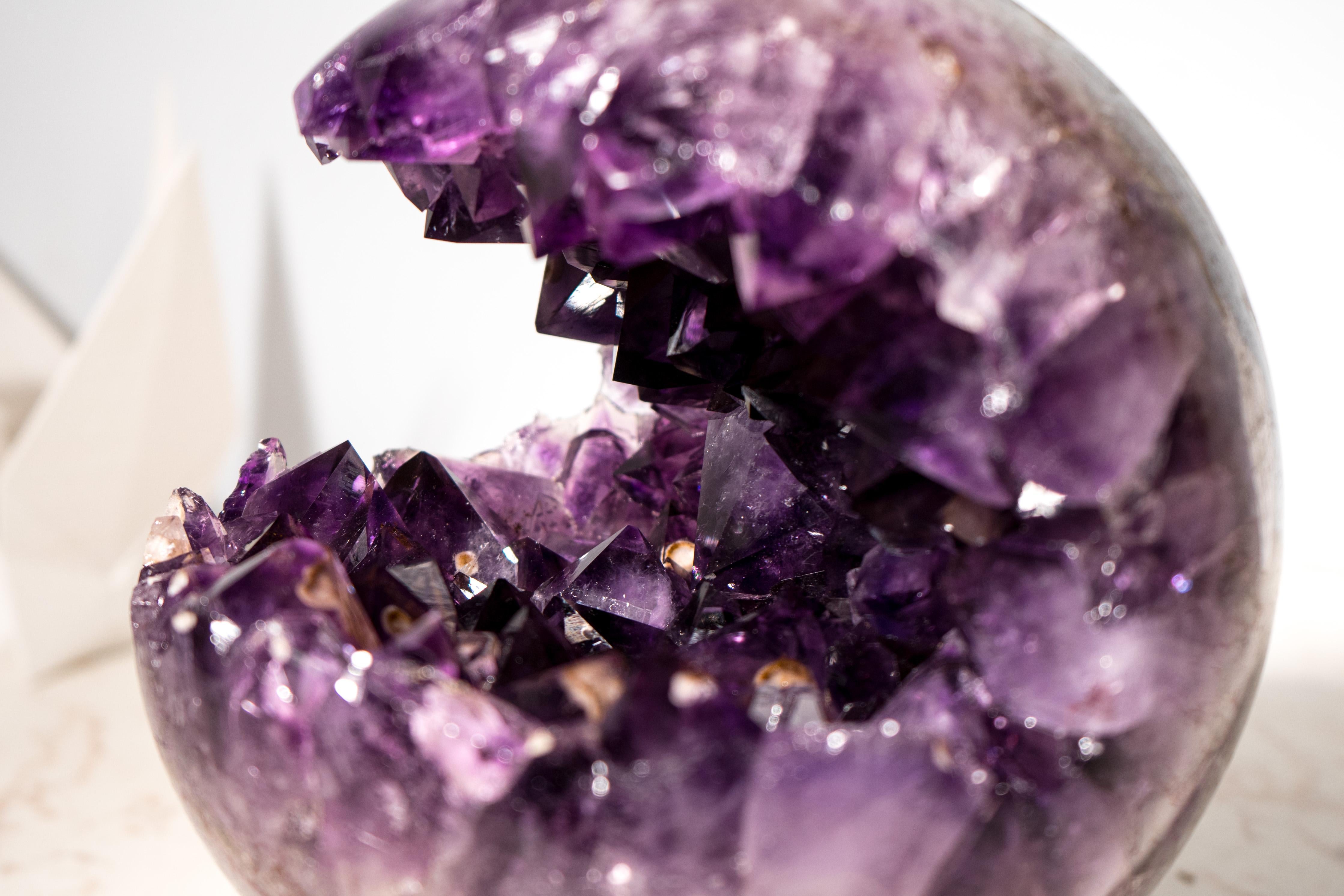 Rare grande sphère d'améthyste violette, 9 pouces Neuf - En vente à Ametista Do Sul, BR