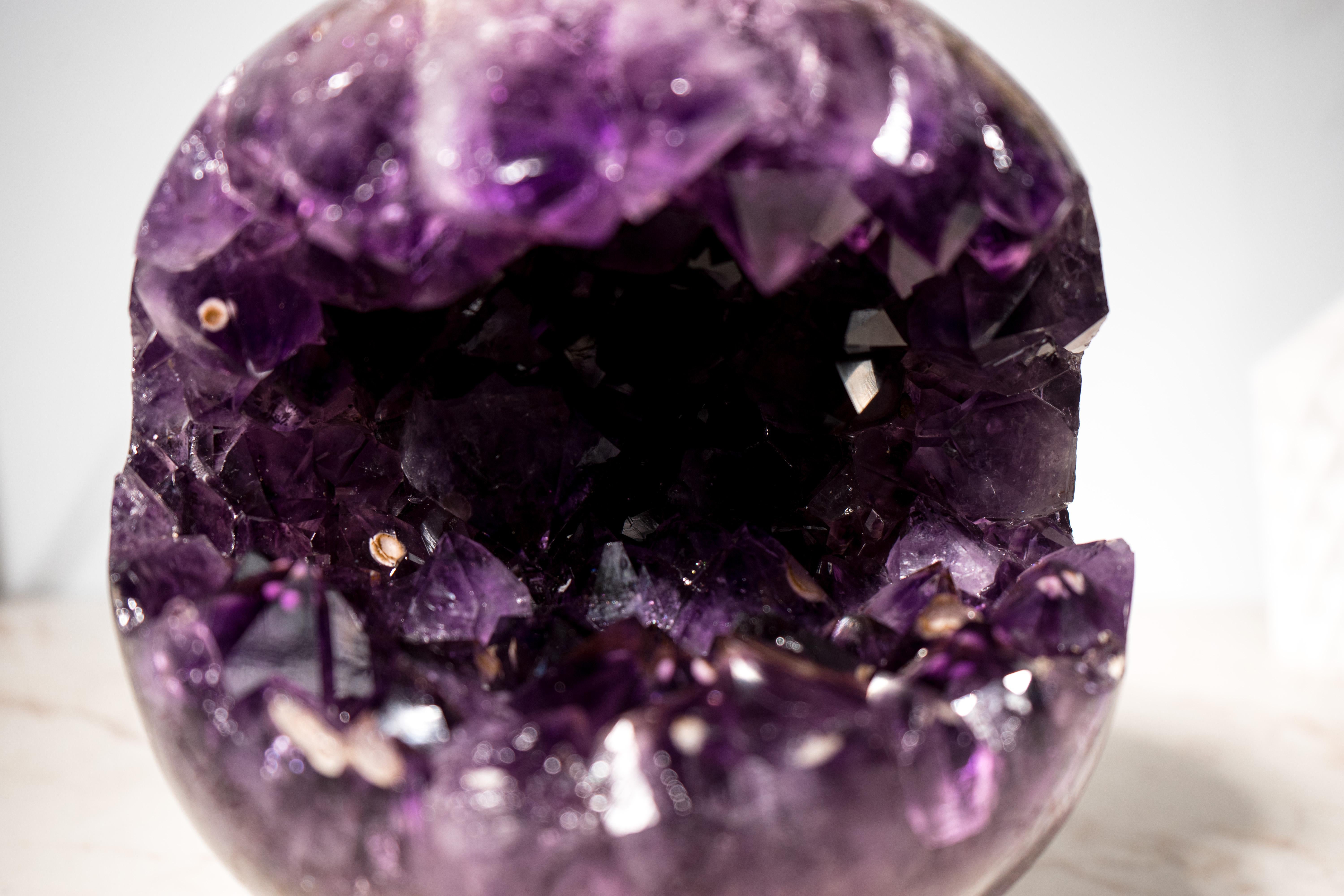 XXIe siècle et contemporain Rare grande sphère d'améthyste violette, 9 pouces en vente