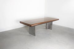 Rare Large Hans von Klier Mahogany Table for Skipper Italy 1970s