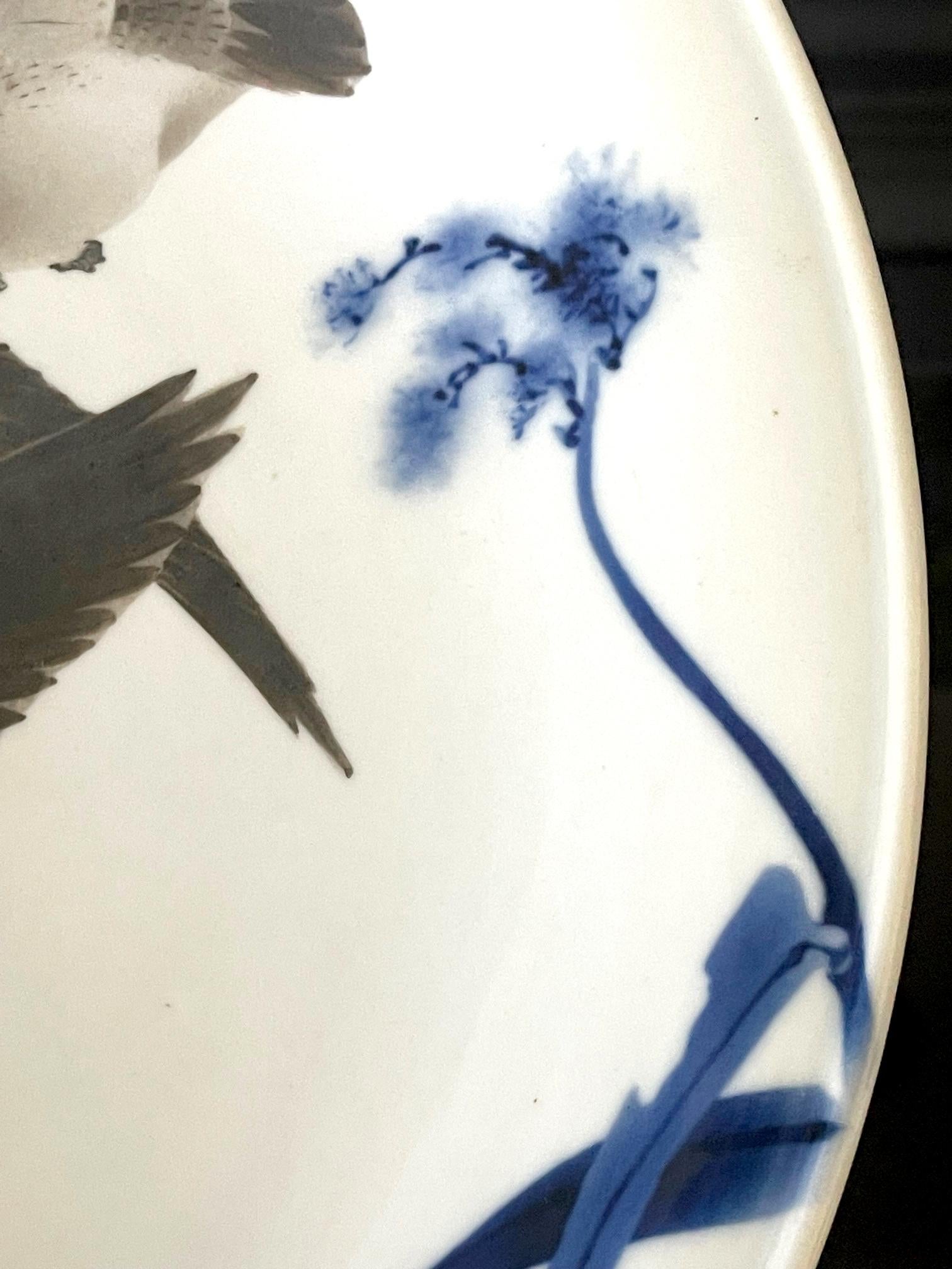 Rare Large Japanese Porcelain Presentation Plate Makuzu Kozan For Sale 9