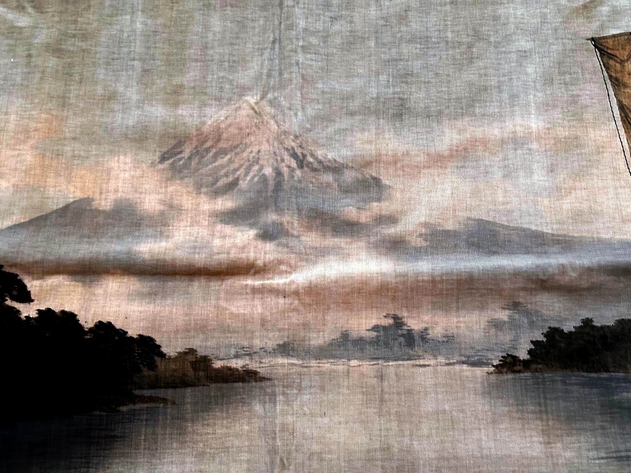 Meiji Rare Large Japanese Velvet Yuzen-Birodo Wall Tapestry  For Sale