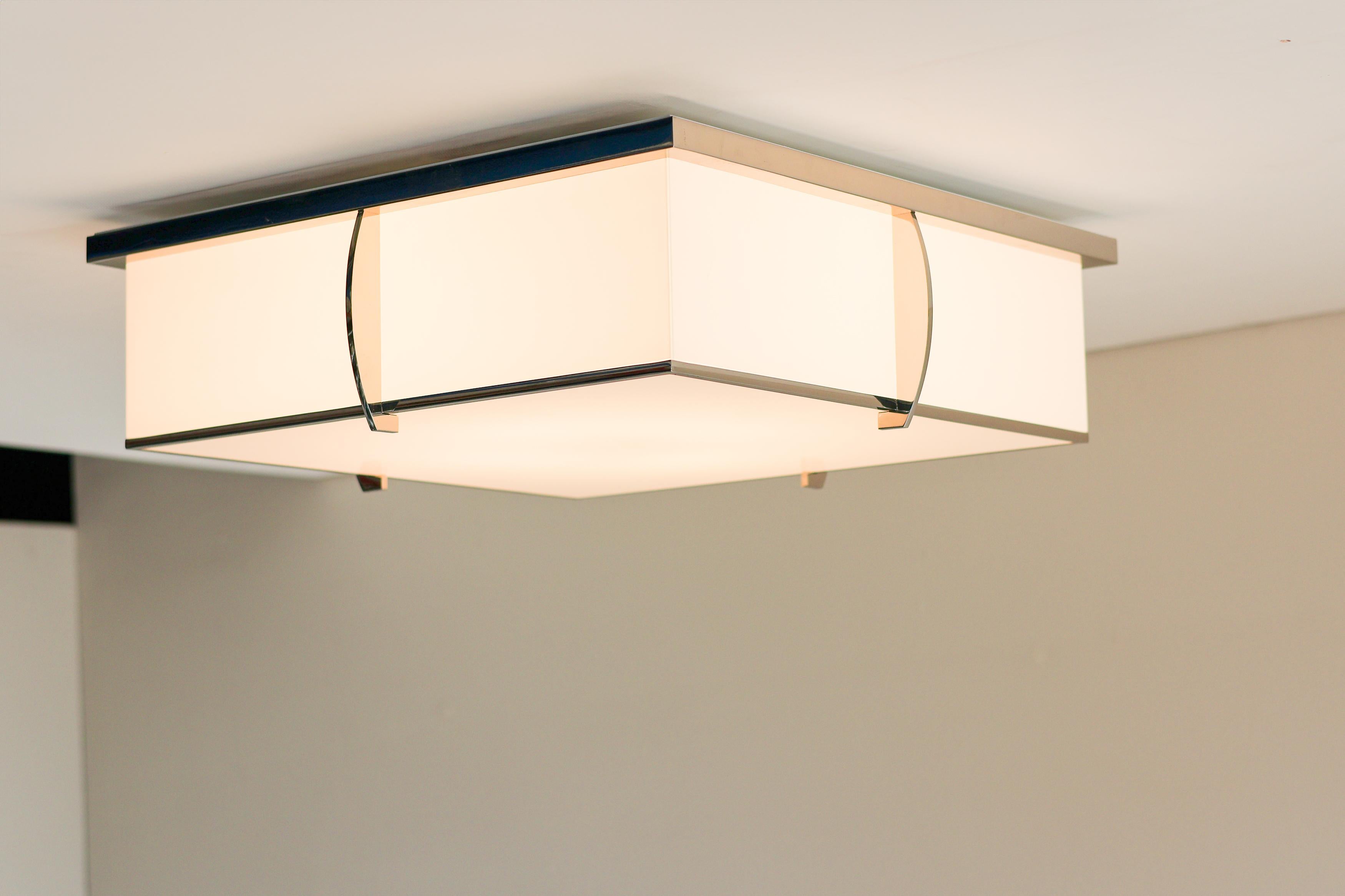 Rare Large Jean Perzel Model N°359 Ceiling Lamp — Icon of French Modernism For Sale 4
