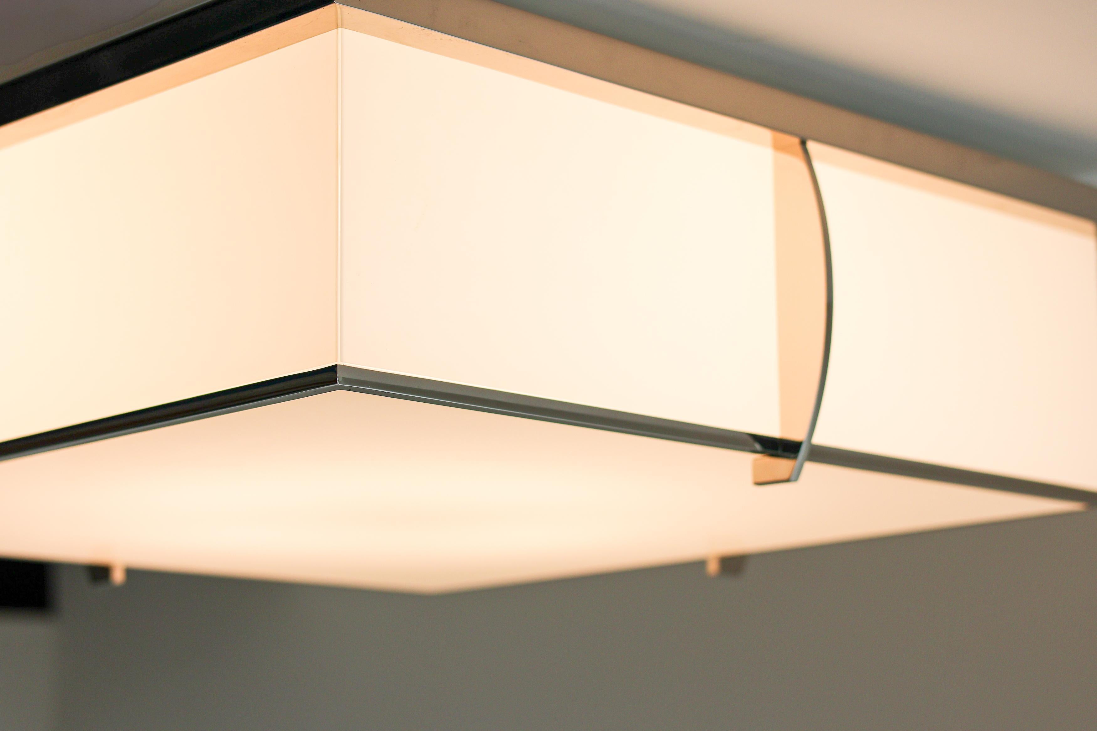 Rare Large Jean Perzel Model N°359 Ceiling Lamp — Icon of French Modernism For Sale 6
