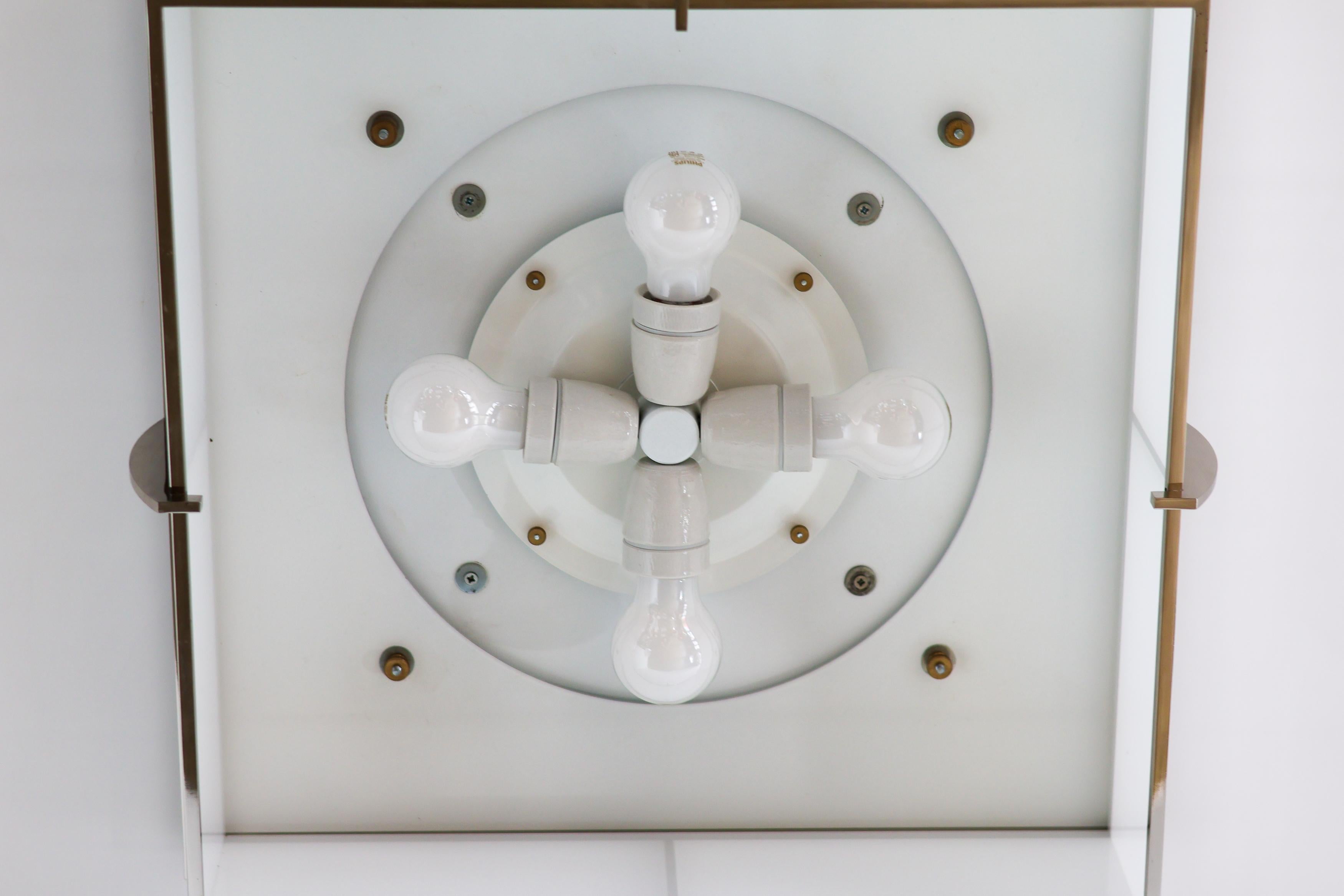 Rare Large Jean Perzel Model N°359 Ceiling Lamp — Icon of French Modernism For Sale 7