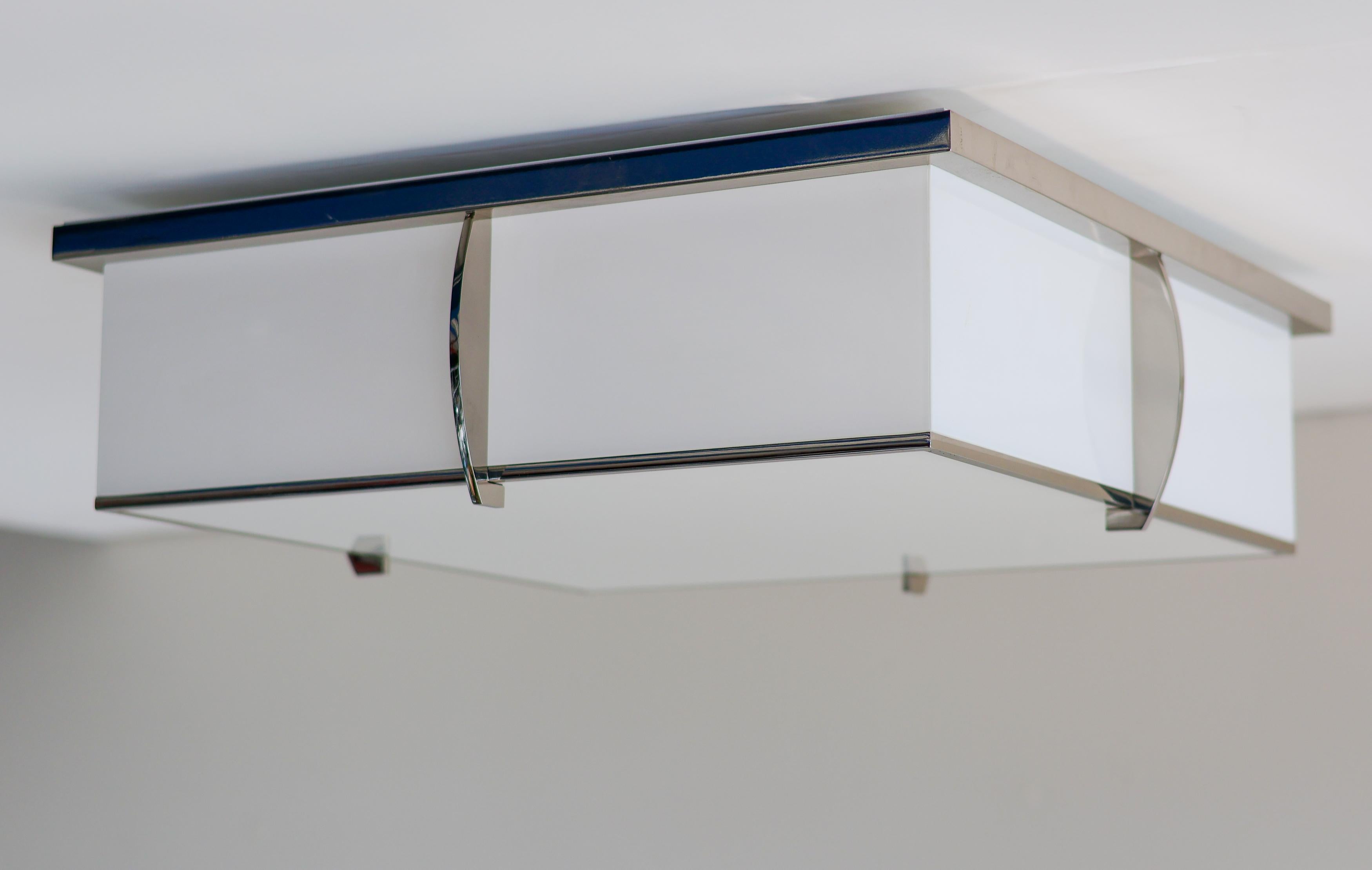 Rare Large Jean Perzel Model N°359 Ceiling Lamp — Icon of French Modernism For Sale 10