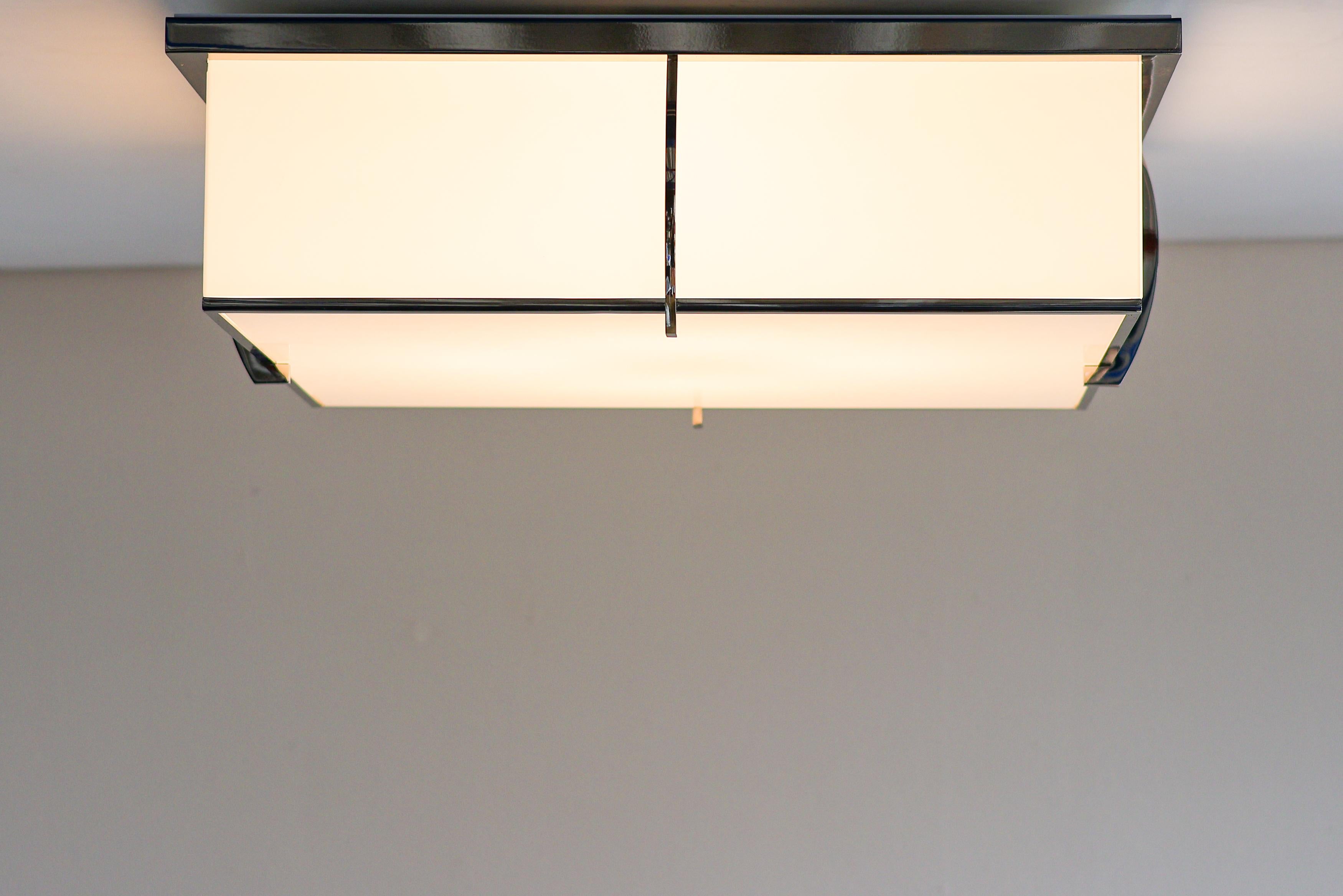 Rare Large Jean Perzel Model N°359 Ceiling Lamp — Icon of French Modernism In Excellent Condition For Sale In Dronten, NL