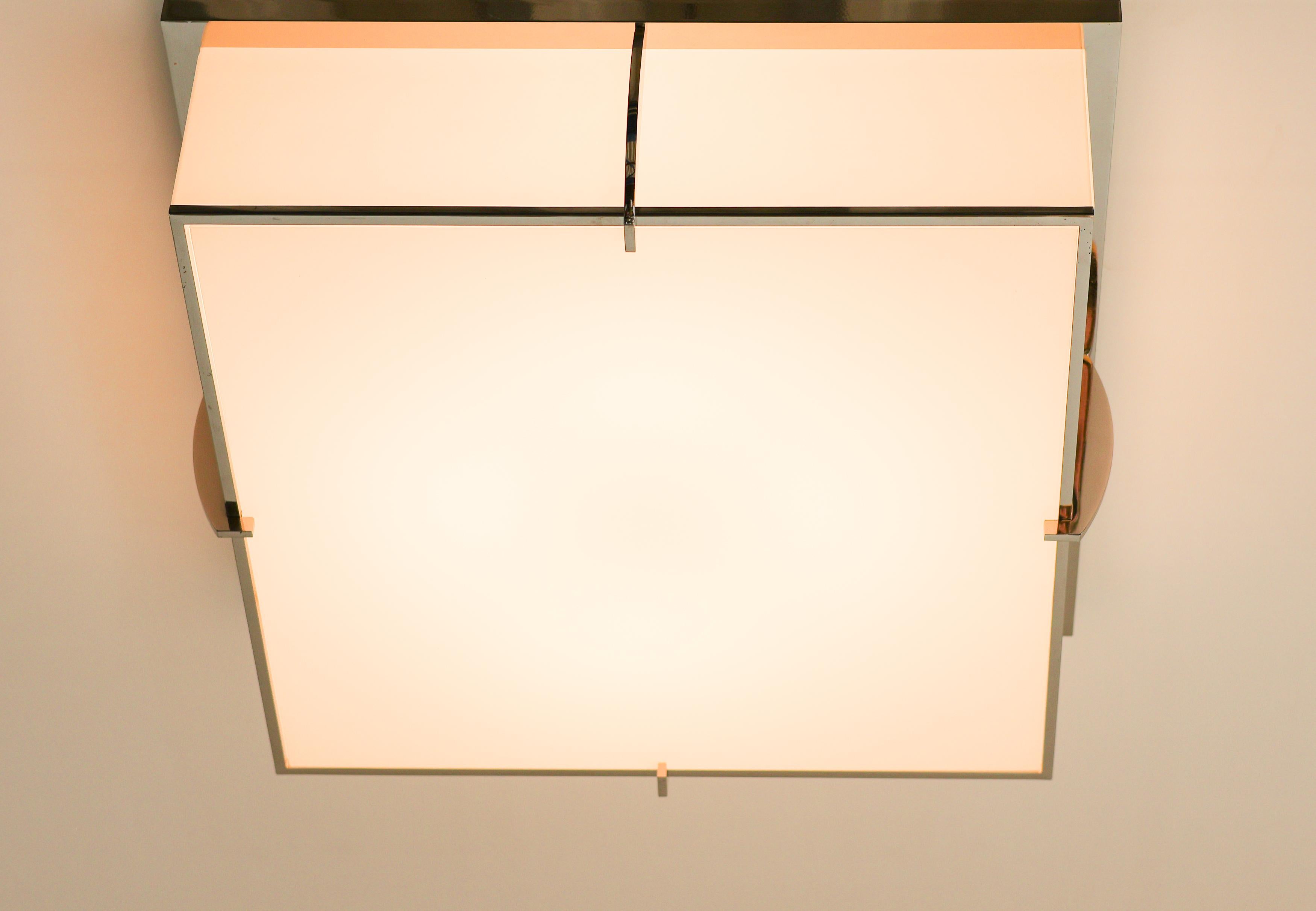 Rare Large Jean Perzel Model N°359 Ceiling Lamp — Icon of French Modernism For Sale 3