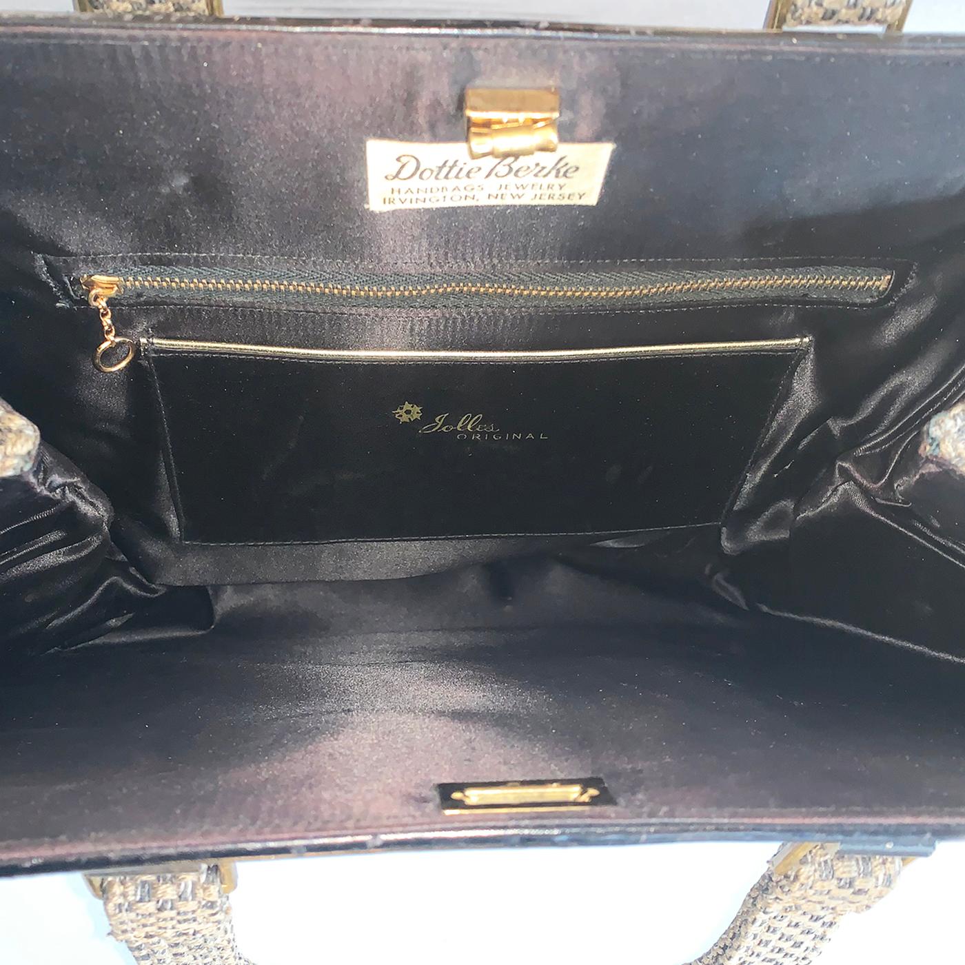 Women's Rare Large Jolles of Paris 1950s Horse Equestrian bag Handbag