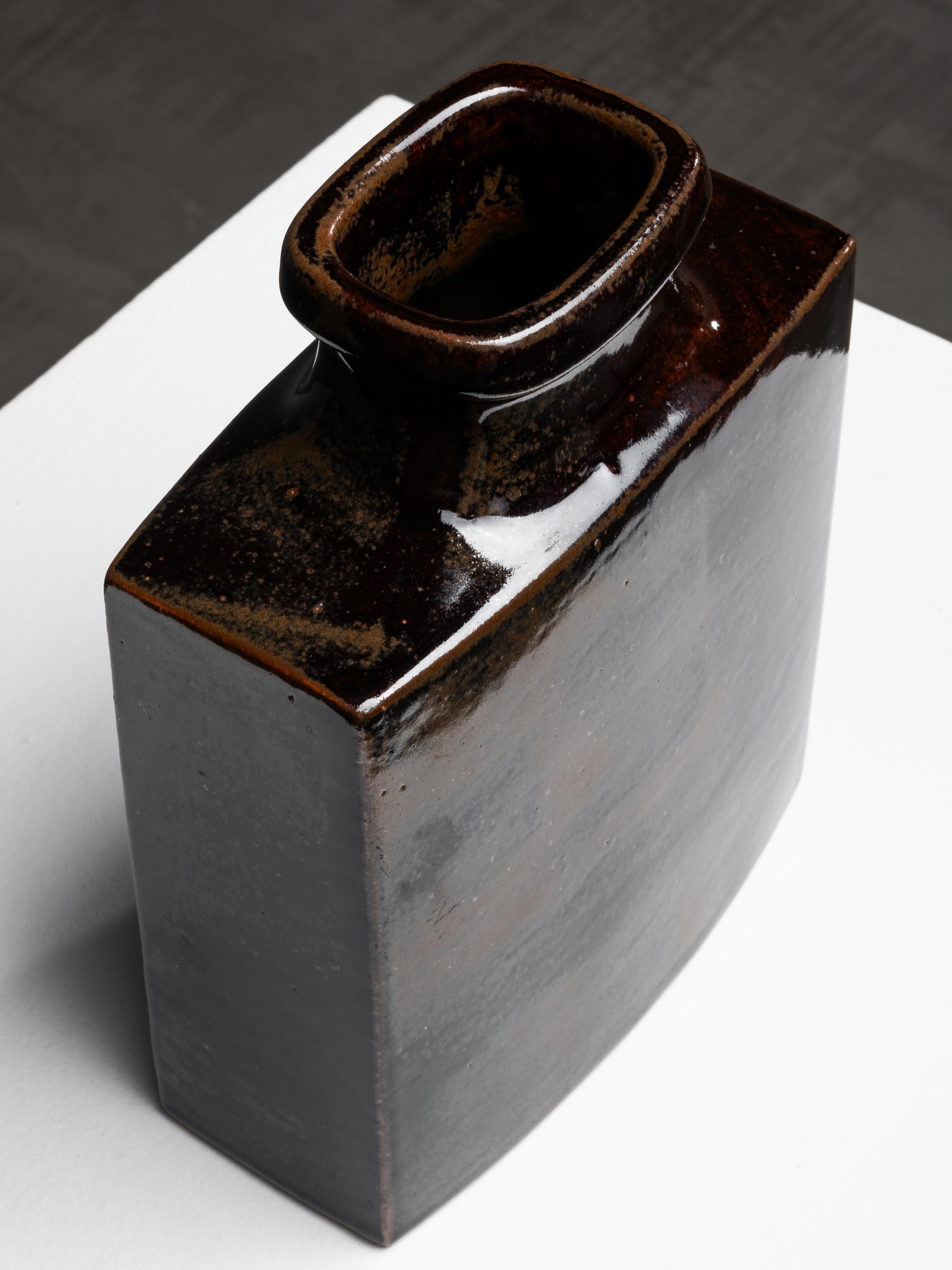 Stoneware Rare Large Knabstrup Atelier Vase by Christine Konschak, Denmark, 1960s For Sale