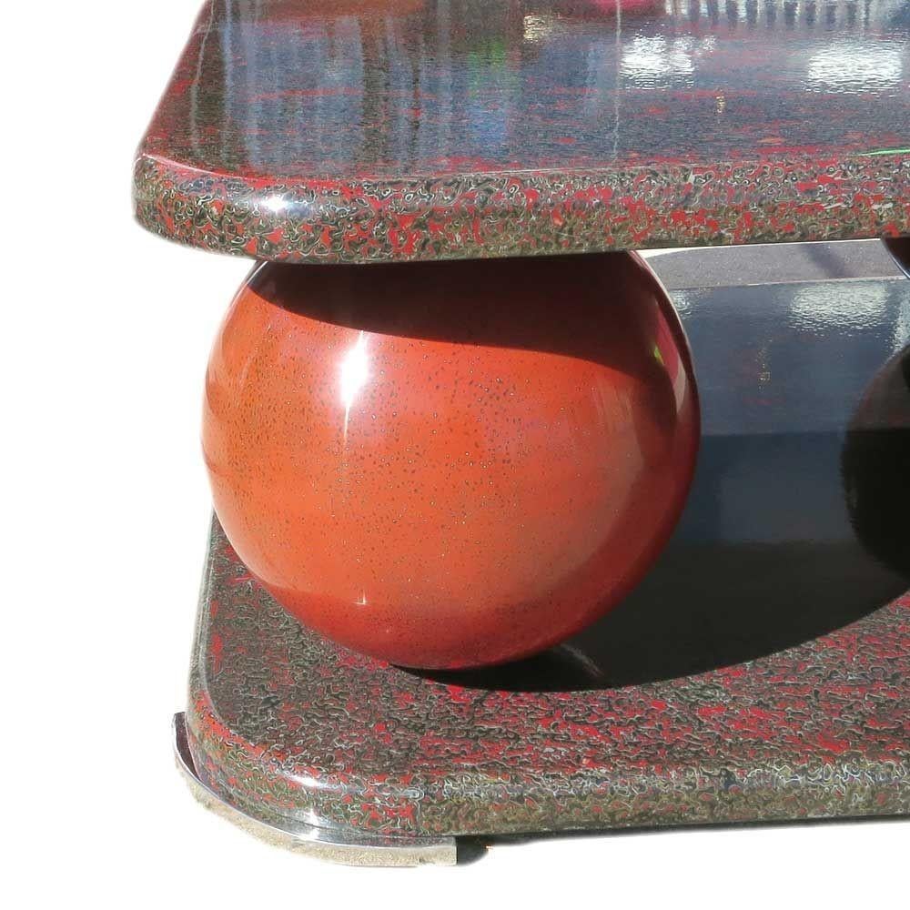 Laqué Grande table de cocktail rare d'inspiration Art Déco Maitland Smith en vente