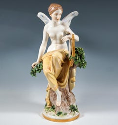 Rare Large Meissen Porcelain Figurine 'Psyche', By Rudolph Hoerl, Circa 1890
