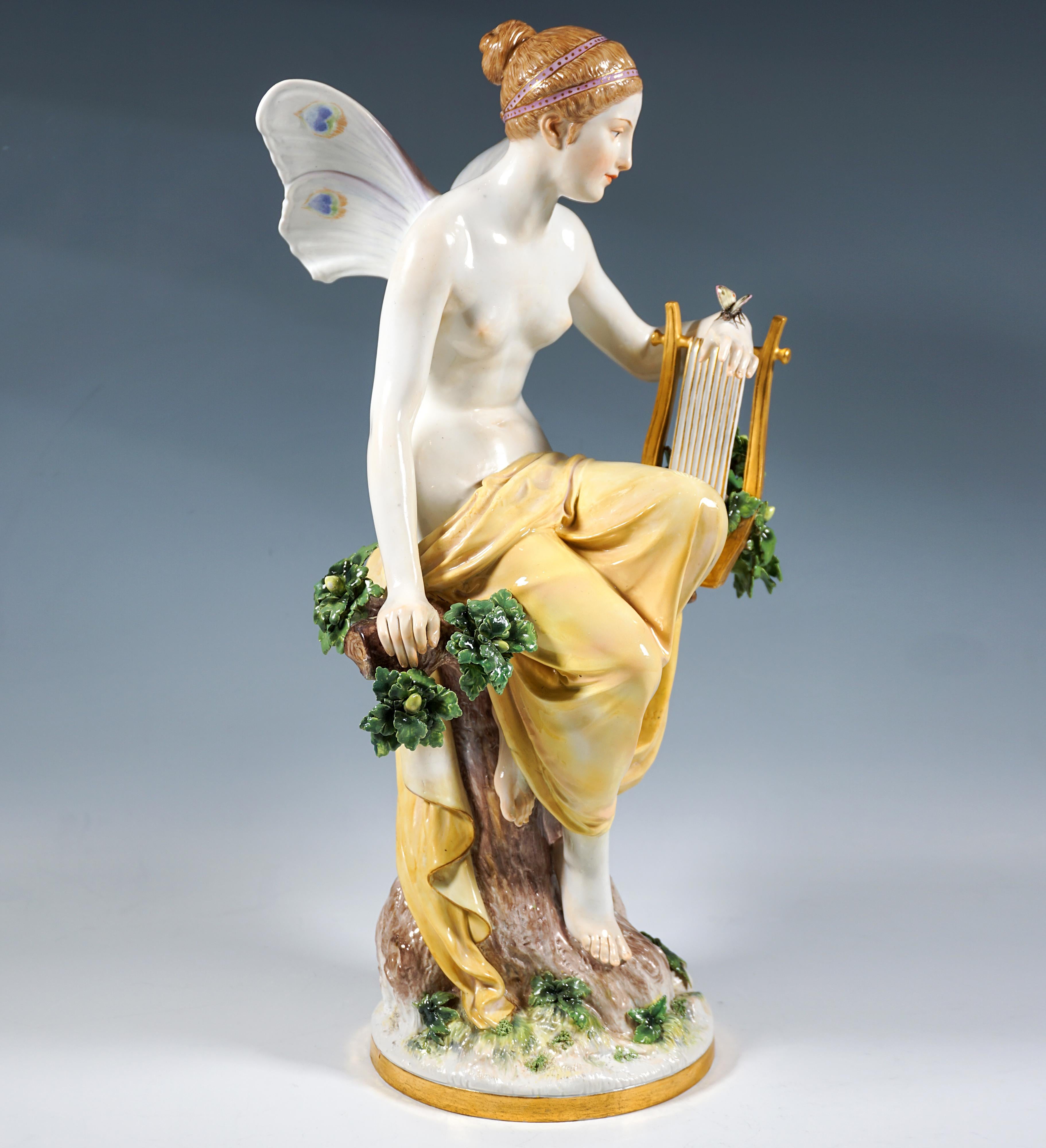 Rara figura grande de porcelana de Meissen 