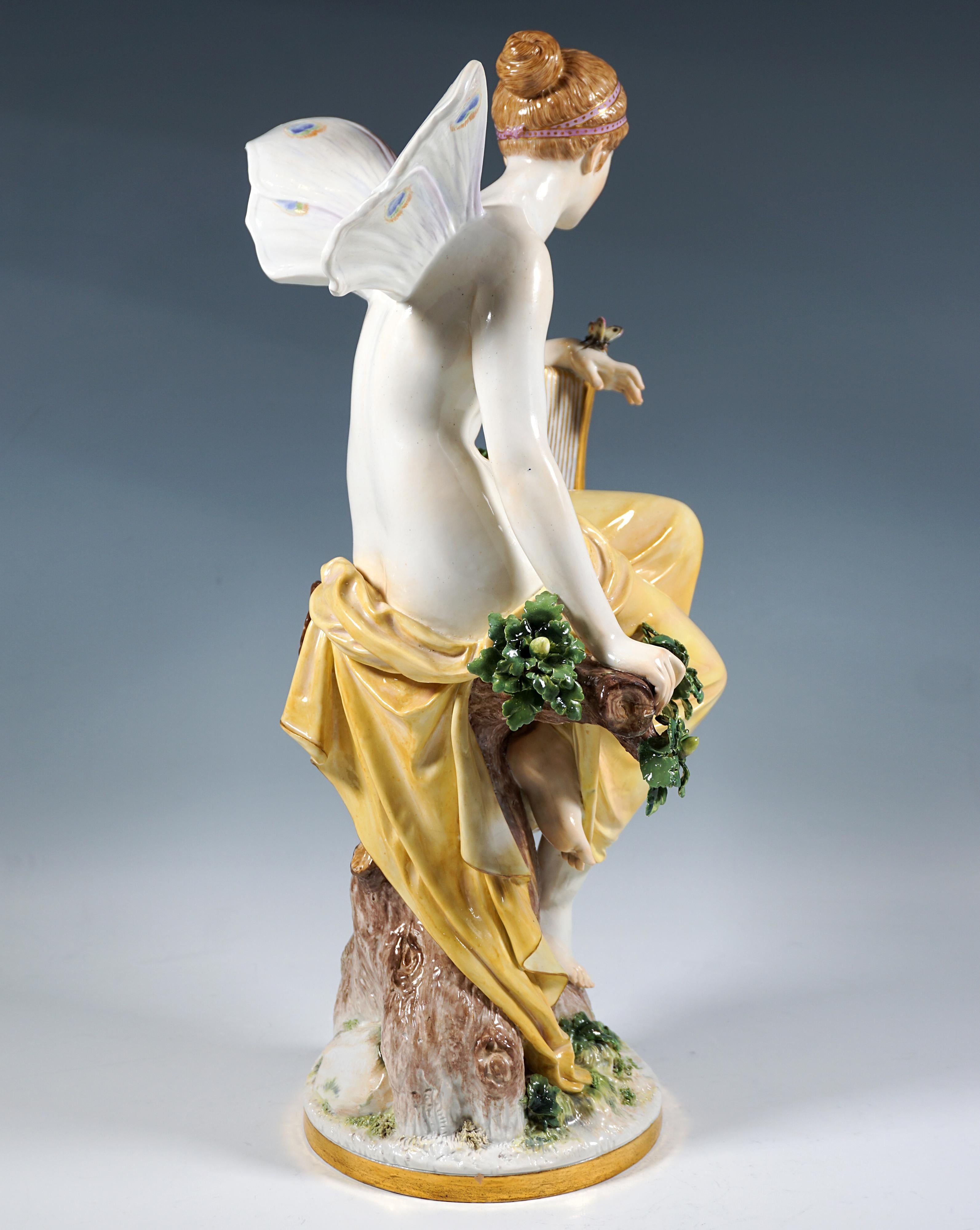 Rara figura grande de porcelana de Meissen 