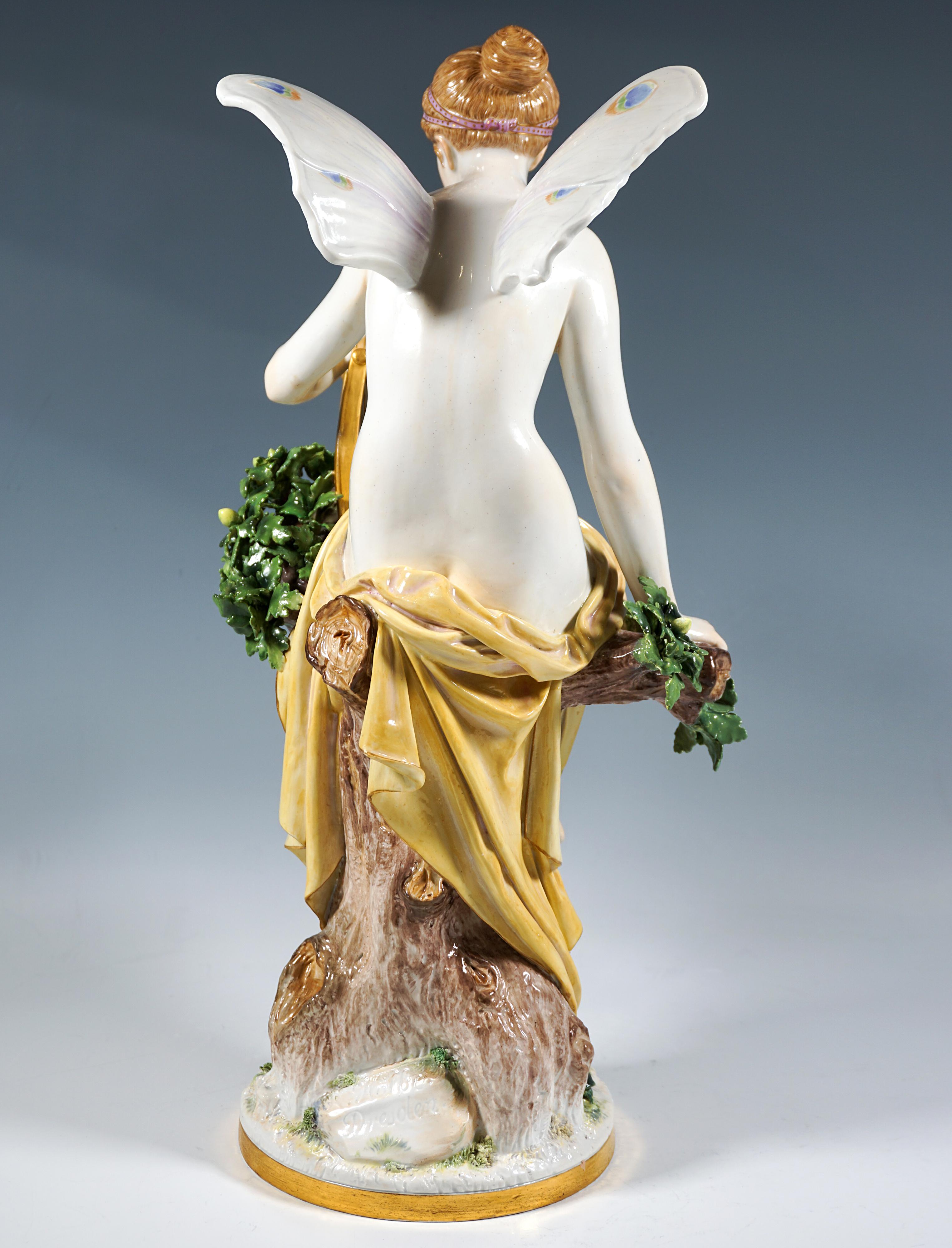 Rara figura grande de porcelana de Meissen 