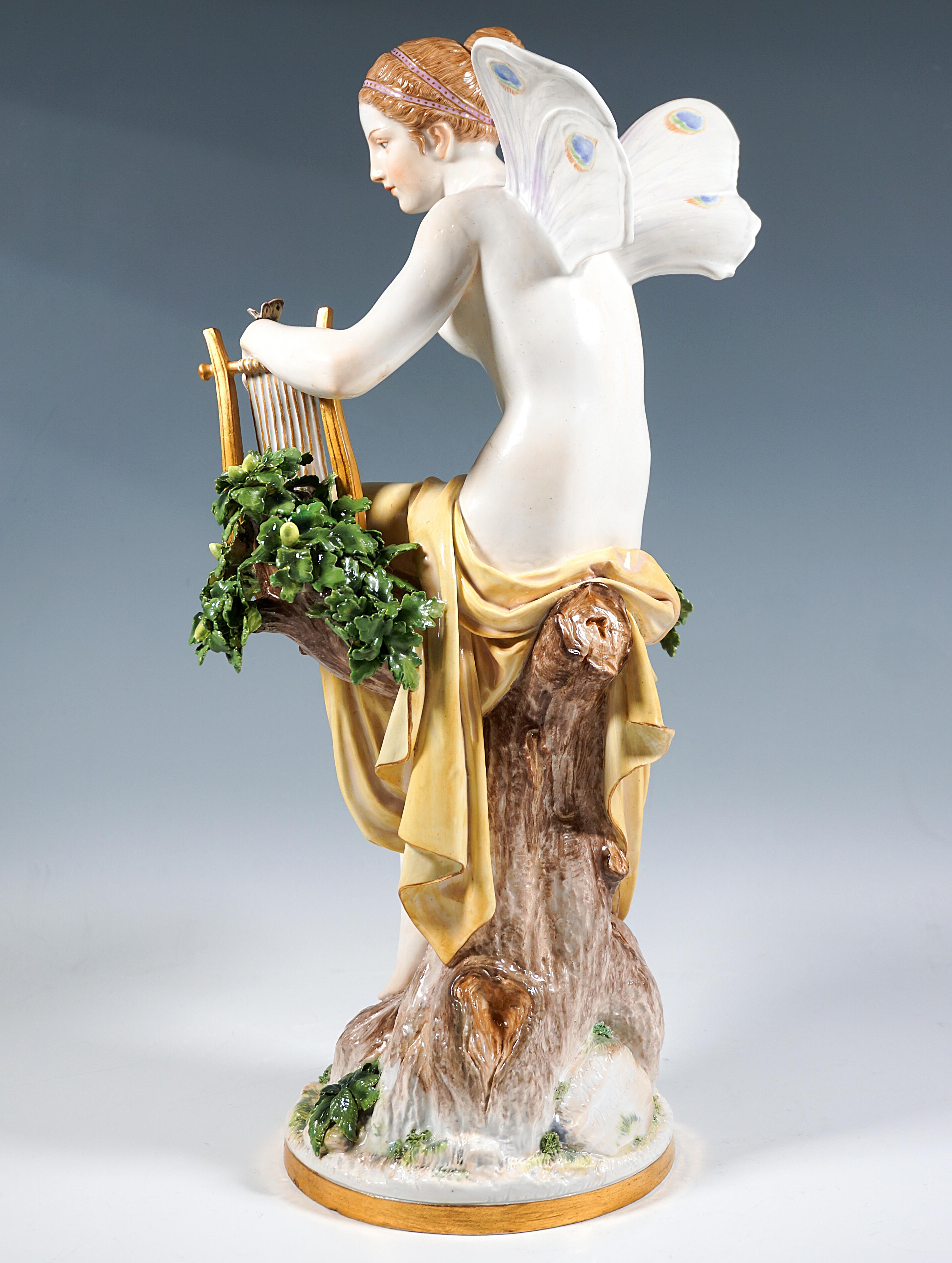 Rara figura grande de porcelana de Meissen 
