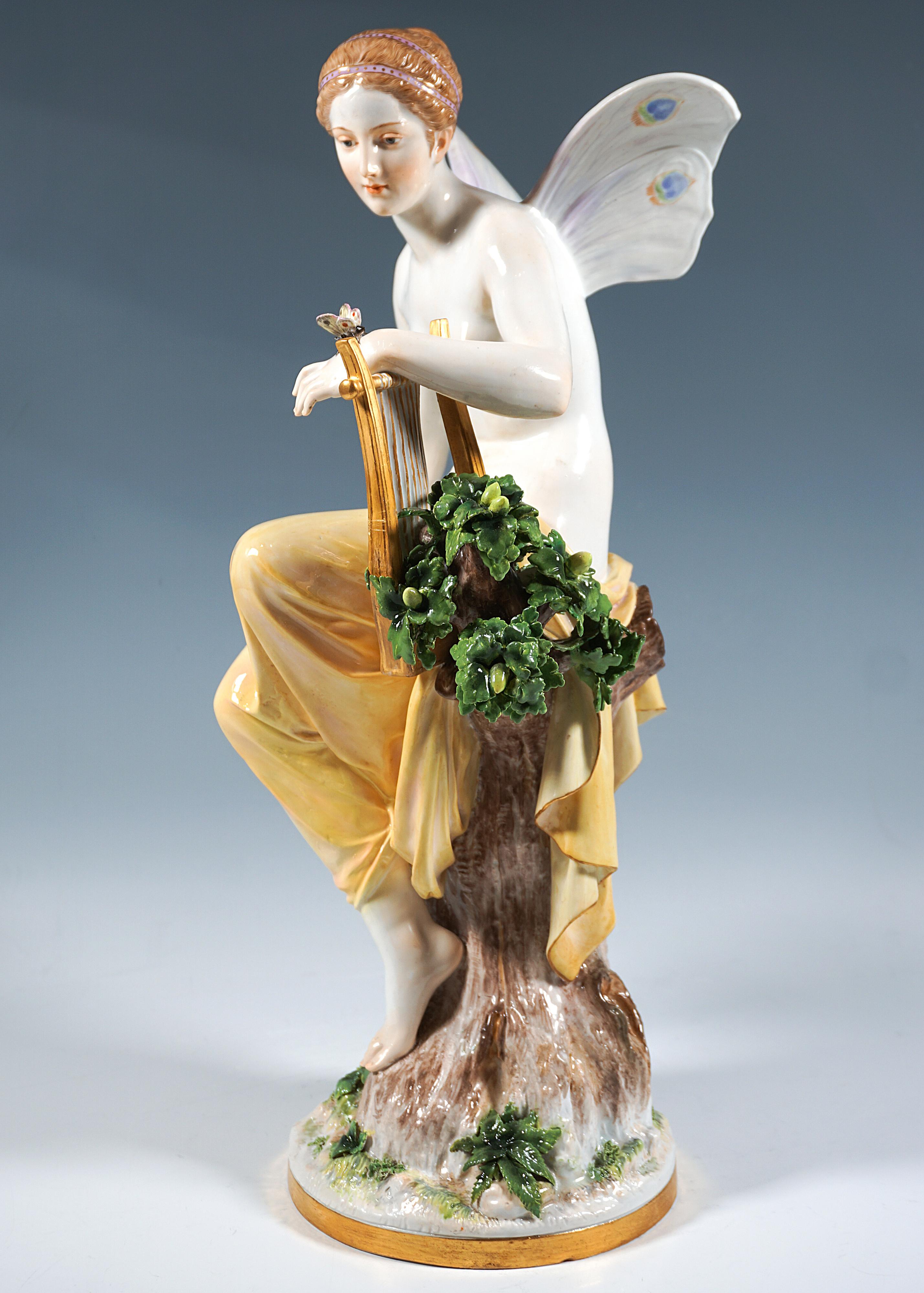 Rara figura grande de porcelana de Meissen 