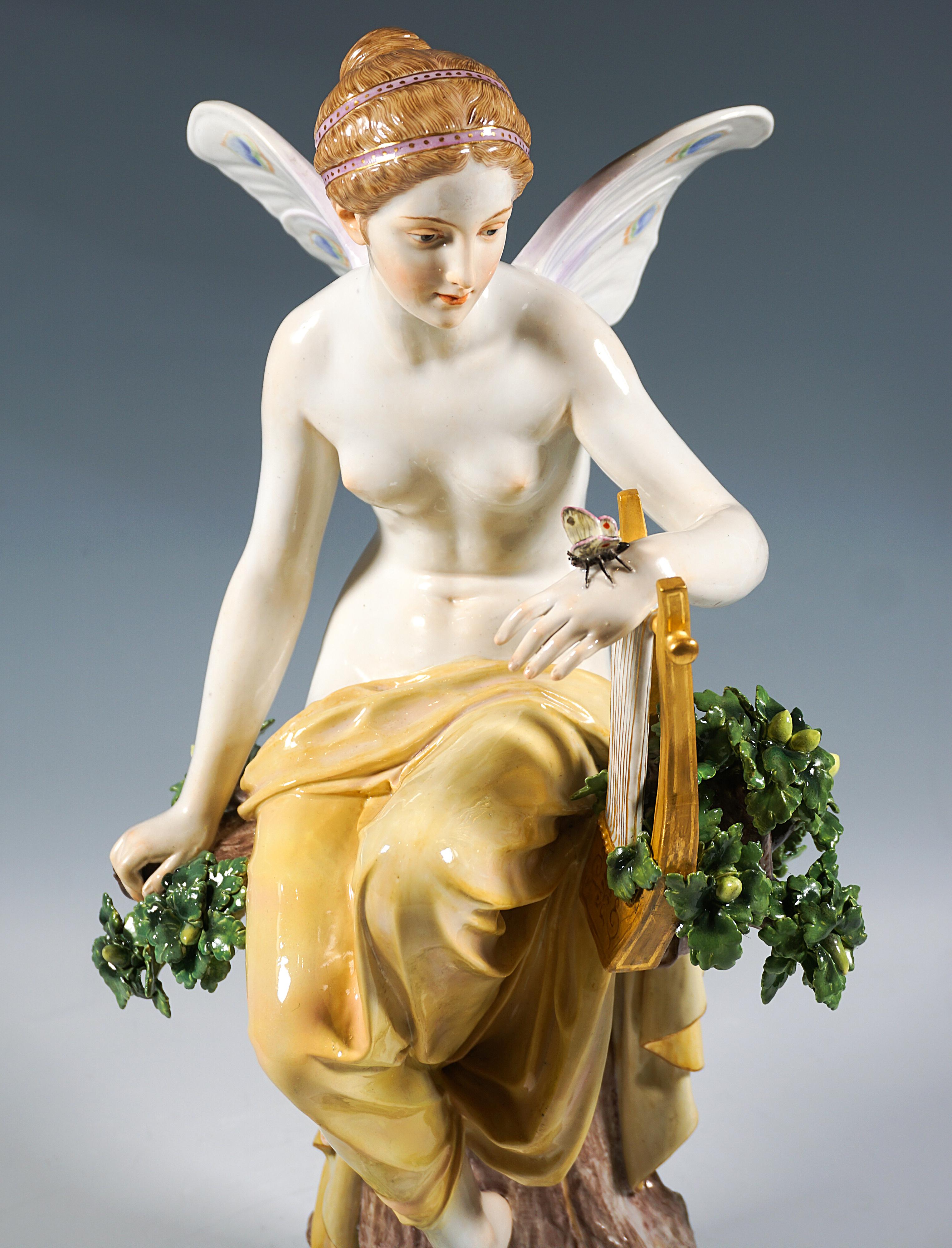 Rara figura grande de porcelana de Meissen 