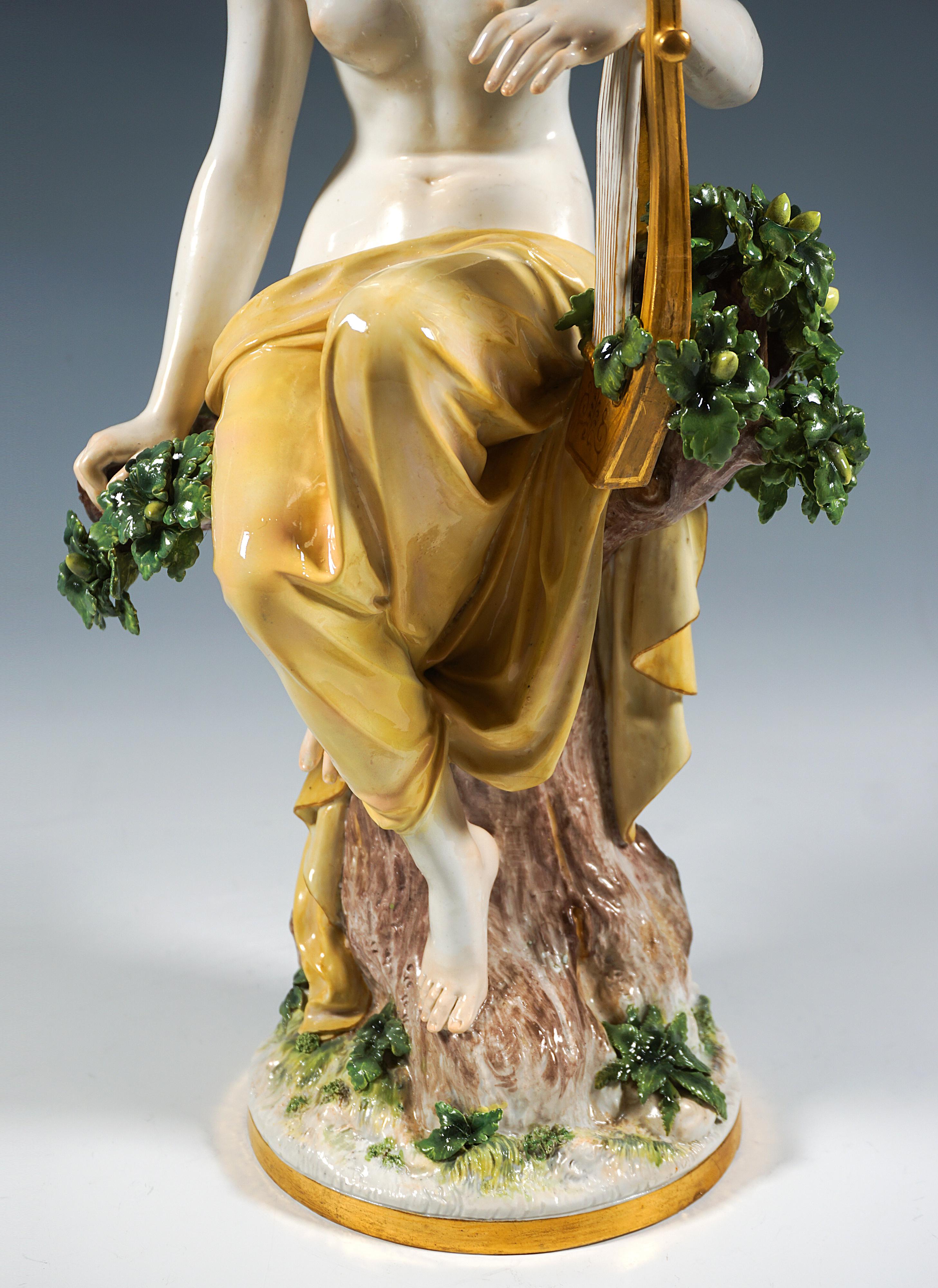 Rara figura grande de porcelana de Meissen 
