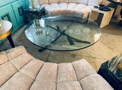 Rare Large Michel Mangematin Bronze Coffee Table, 1962