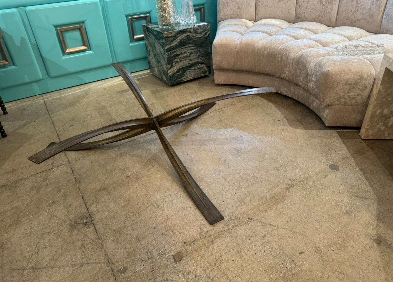 Rare Large Michel Mangematin Bronze Coffee Table, 1962 For Sale 2