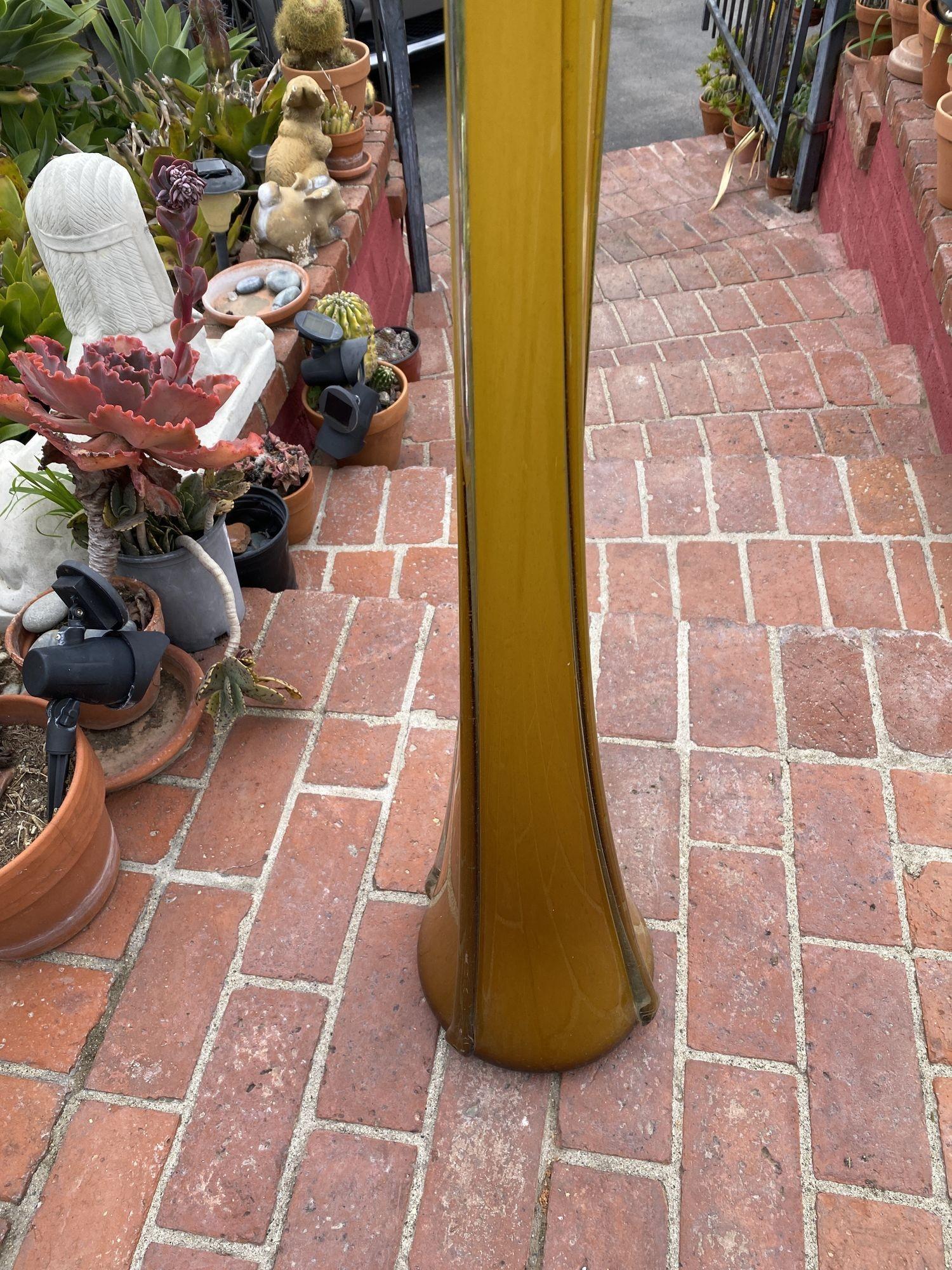 Rare 5 foot  Handblown Murano Glass floor Vase 1