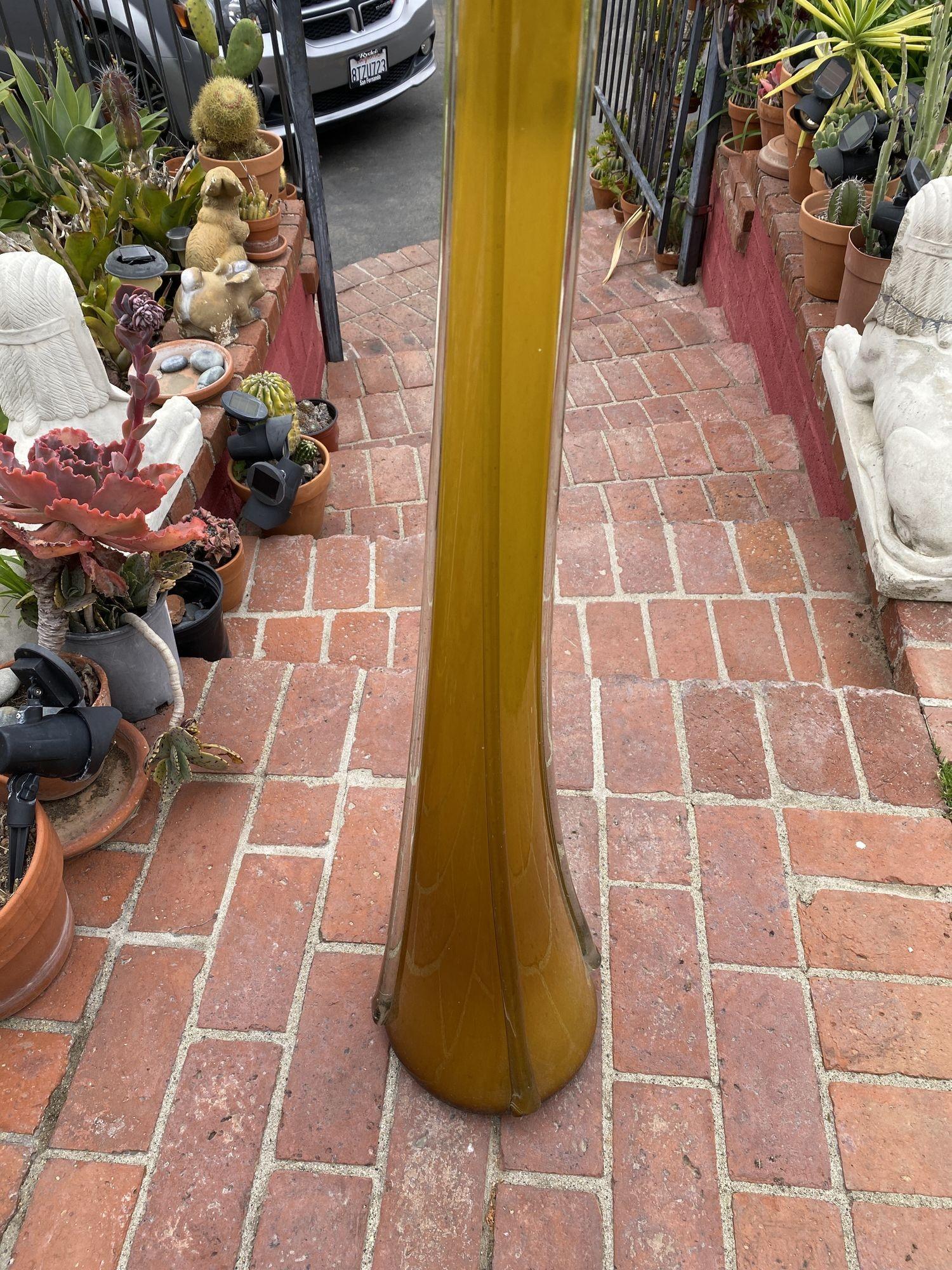 Rare 5 foot  Handblown Murano Glass floor Vase 2