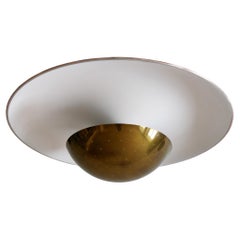 Rare & Large Mid Century Flush Mount or Sconce by Bünte Remmler Germany 1950s