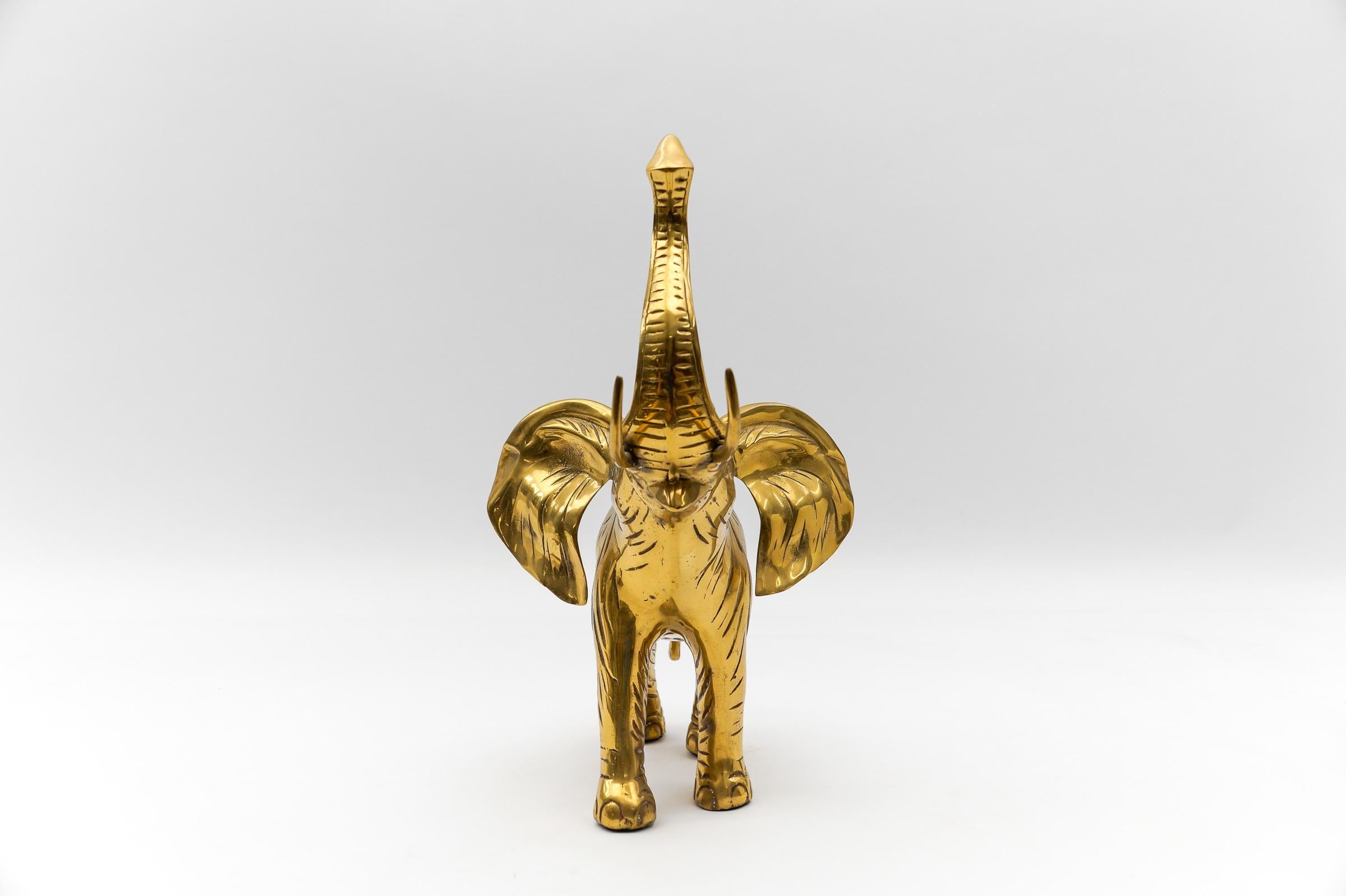 German Rare Large Mid-Century Modern Brass Elephant, 1960s For Sale