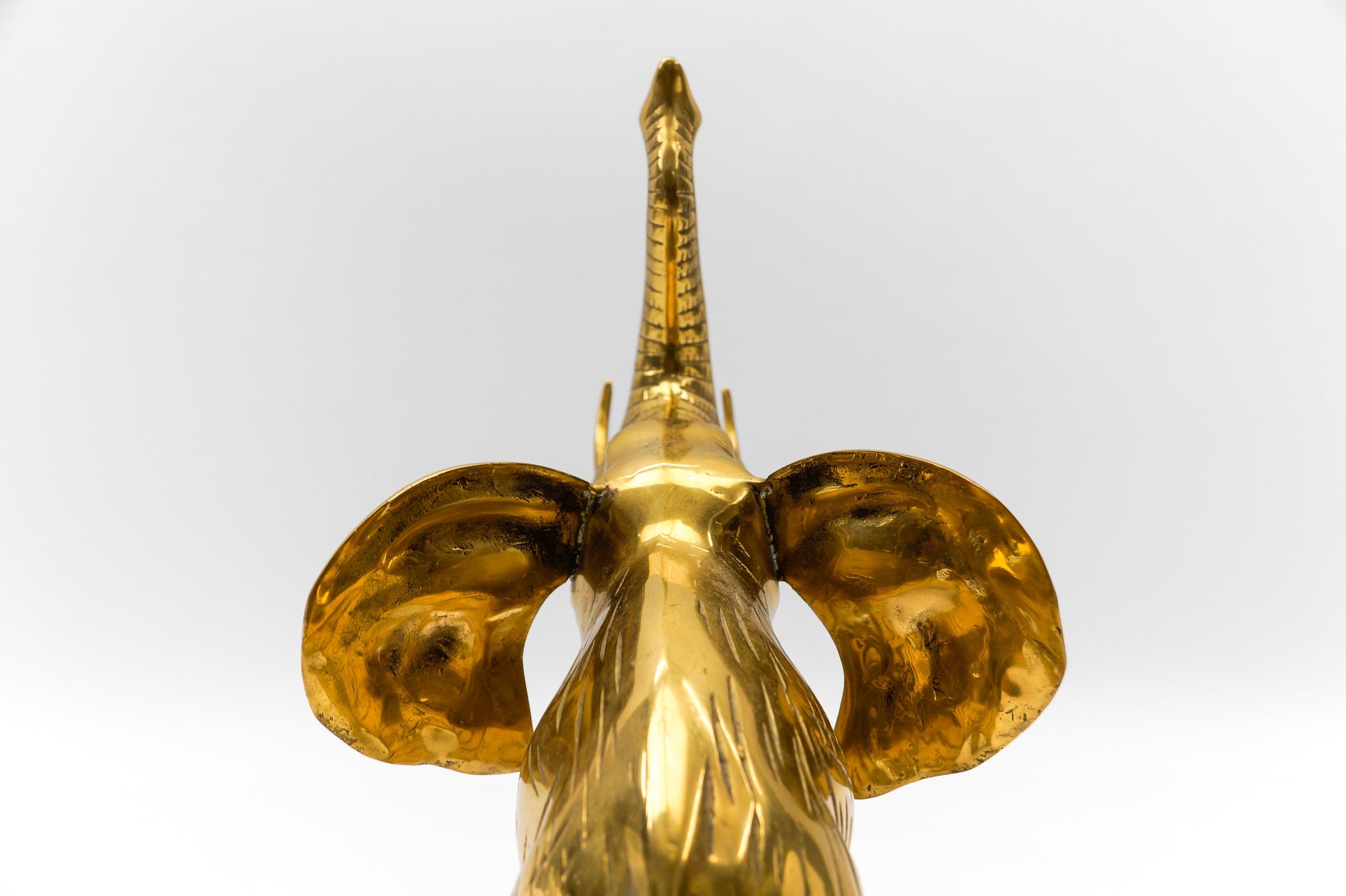 Rare Large Mid-Century Modern Brass Elephant, 1960s For Sale 3