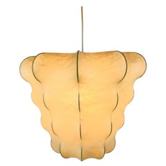 Rare Large Mid-Century Modern Cocoon Pendant Light, 1960s, Italy