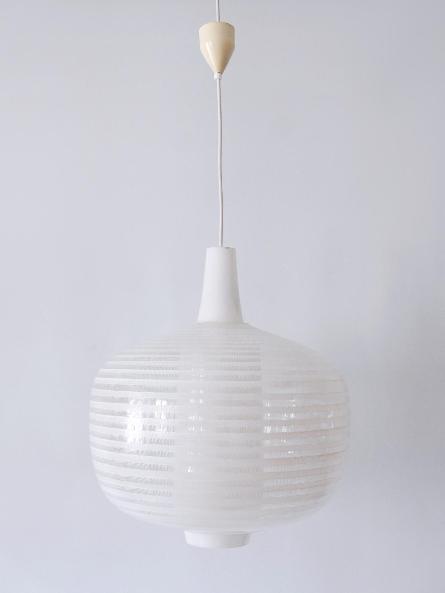 Rare & Large Mid-Century Modern Pendant Lamp Napoli by Aloys F. Gangkofner 1957 In Good Condition For Sale In Munich, DE